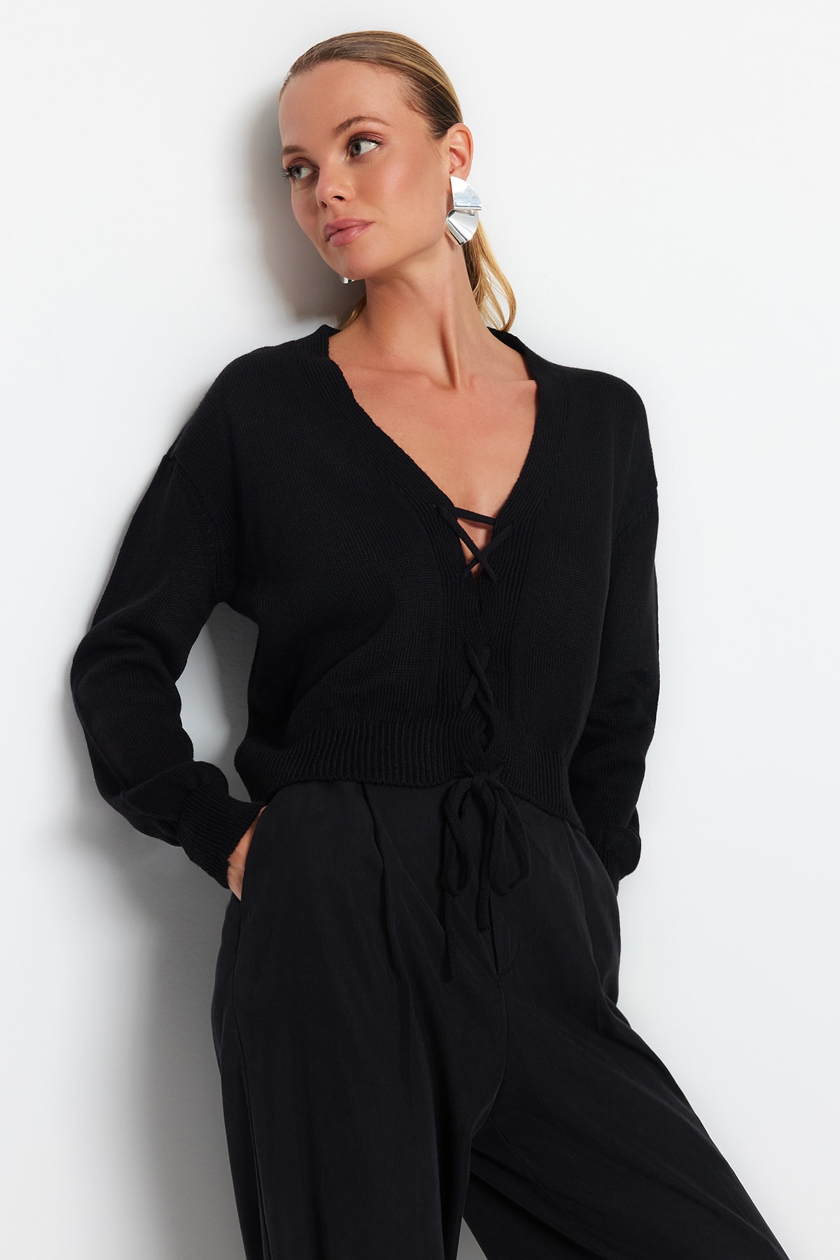 Trendyol Cardigan - Black - Regular fit