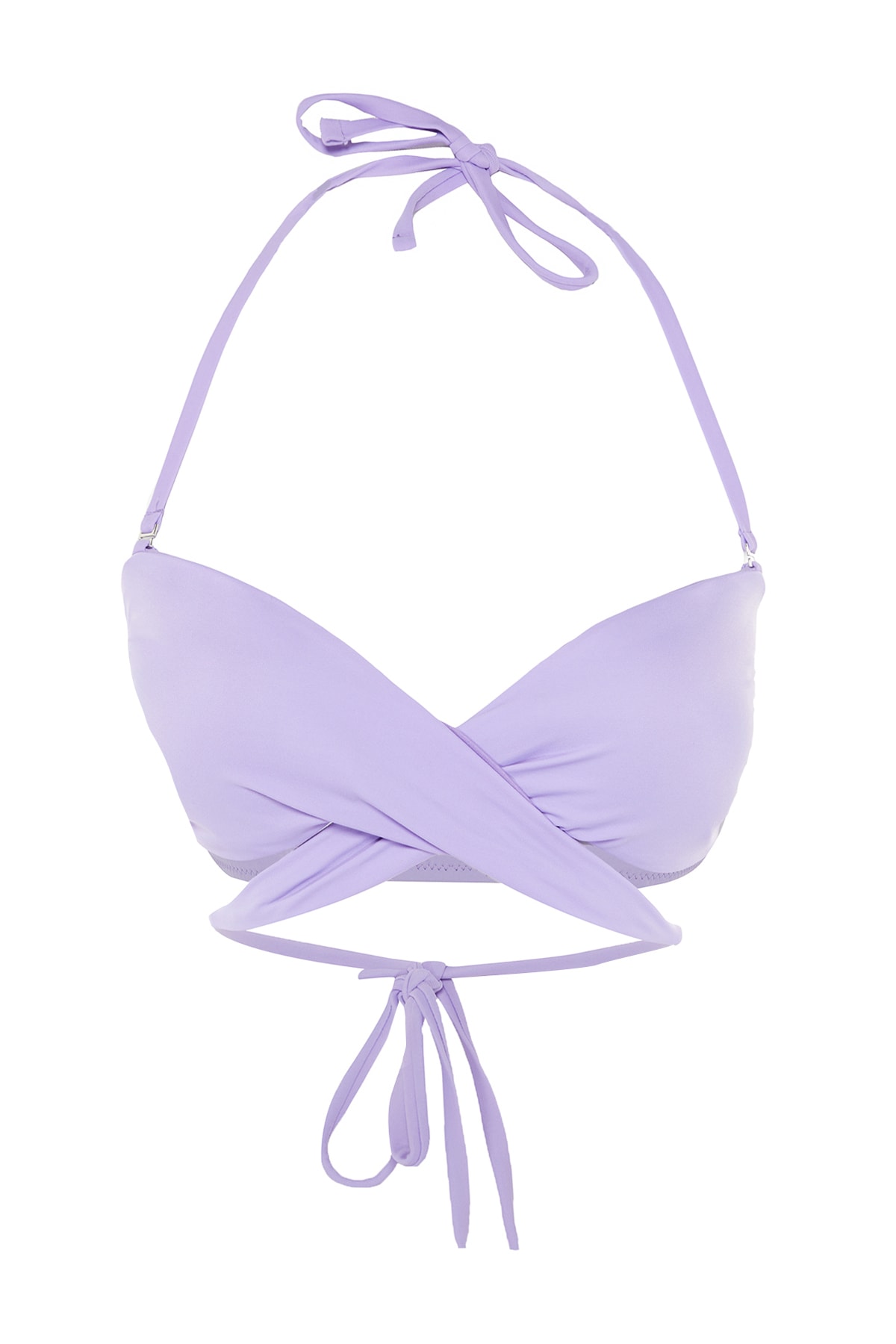 Trendyol Lilac Bralette Tie Bikini Top