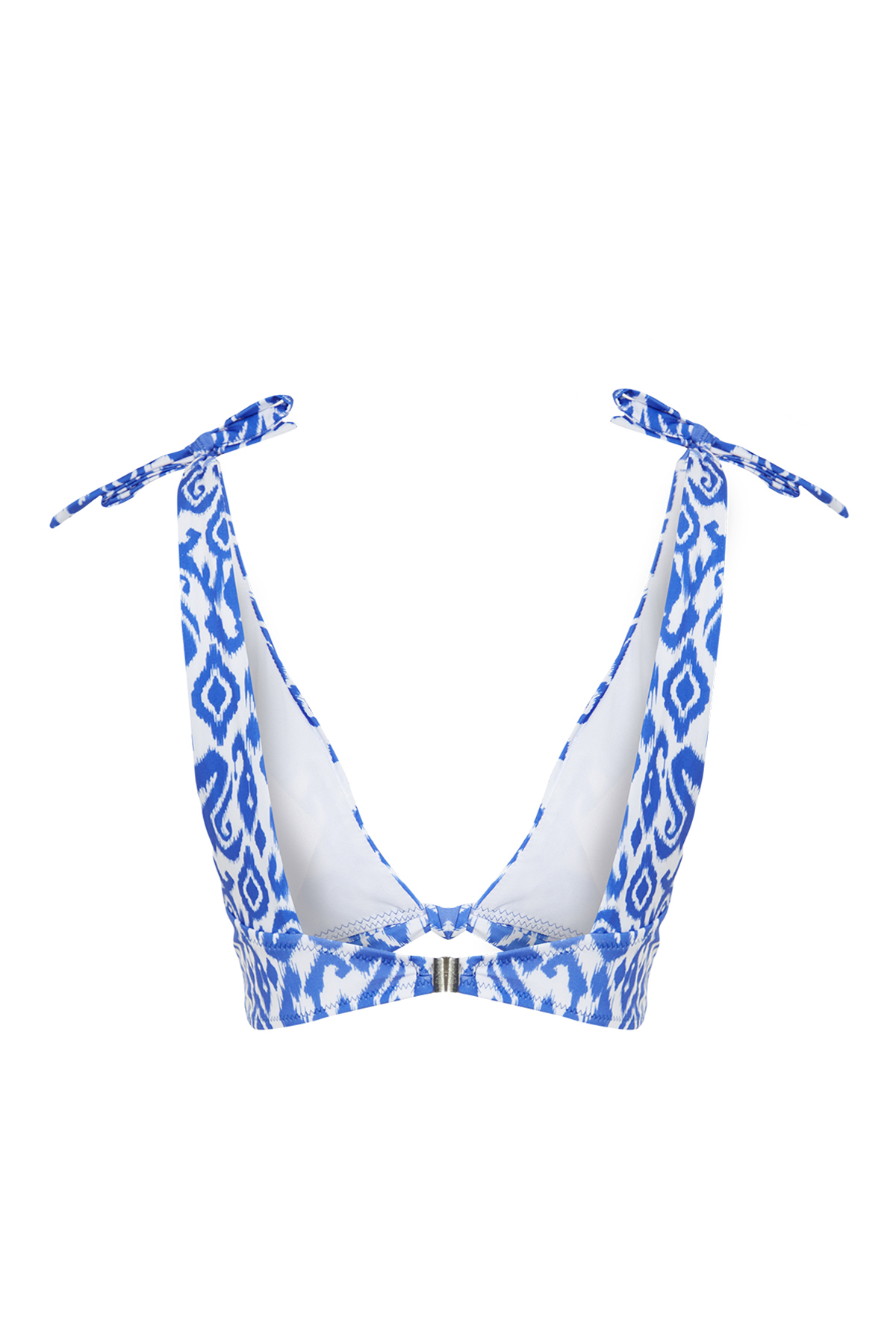 Trendyol Ethnic Patterned Bralette Knotted Bikini Top