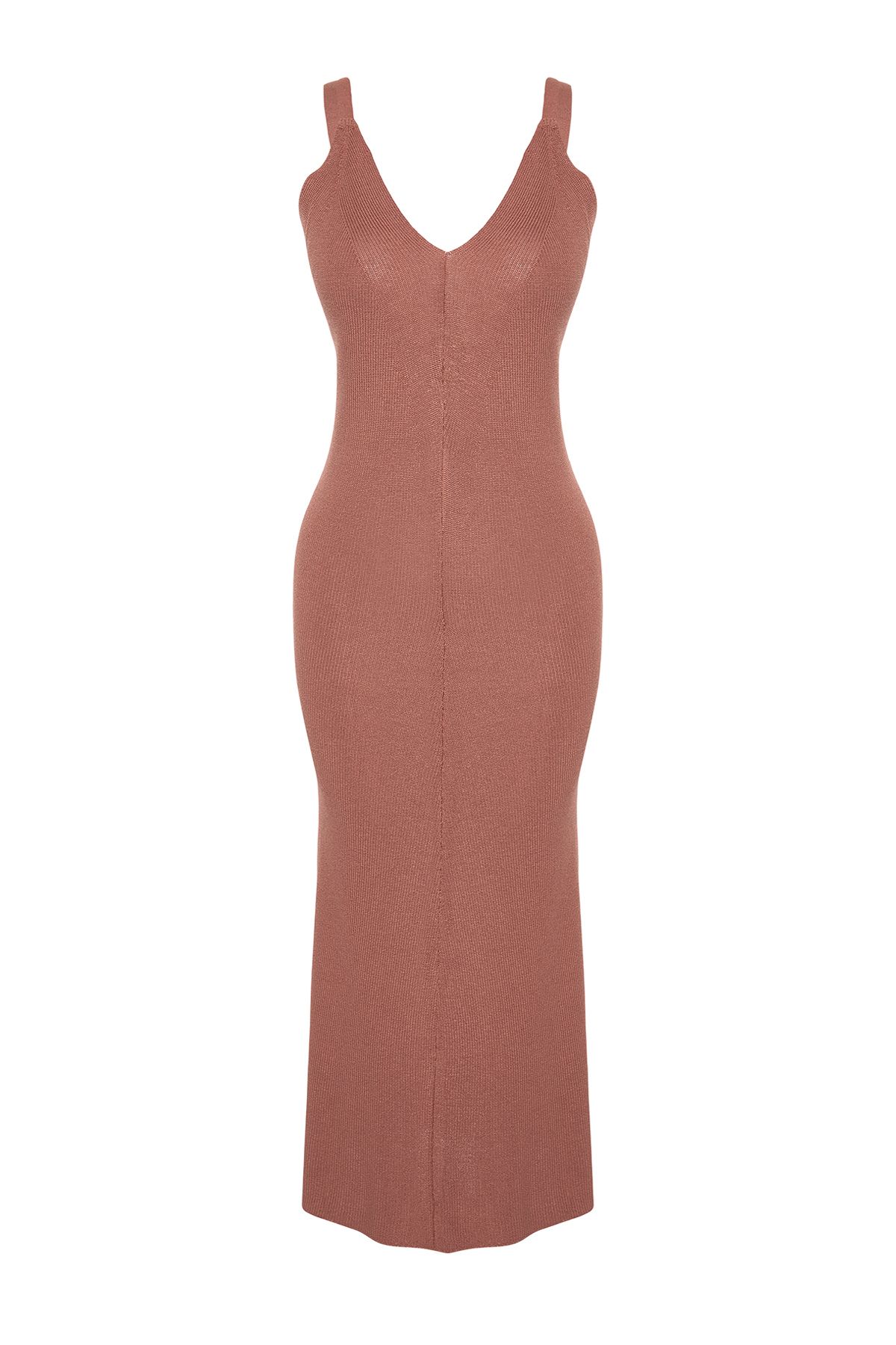 Trendyol Dusty Rose Maxi Knitwear Basic Dress