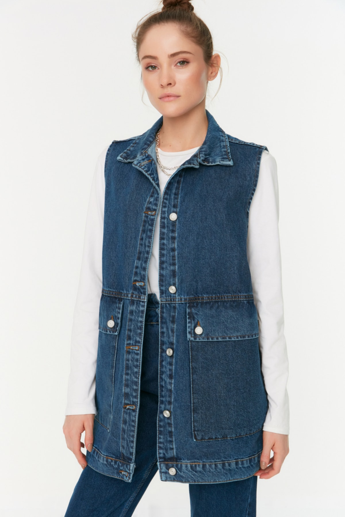 Trendyol Vest - Blue - Basic