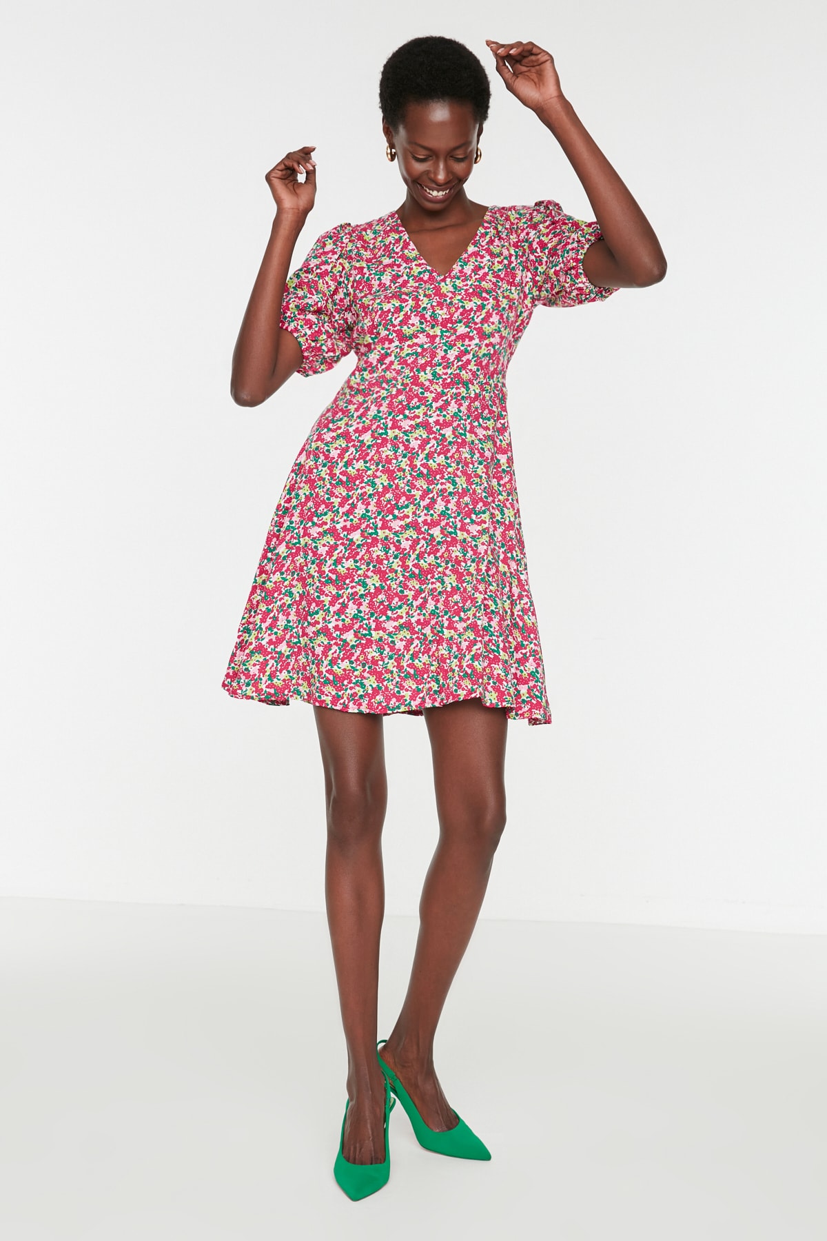 Rochie dama Trendyol TWOSS22EL0369/PİNK