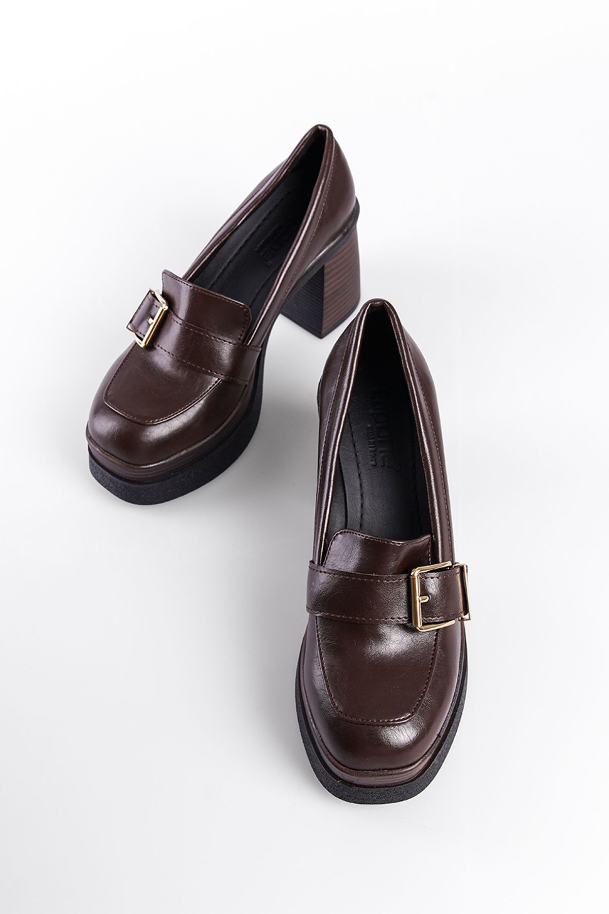 Capone Outfitters High Heel Buckled Loafer Women&#039;s Shoes