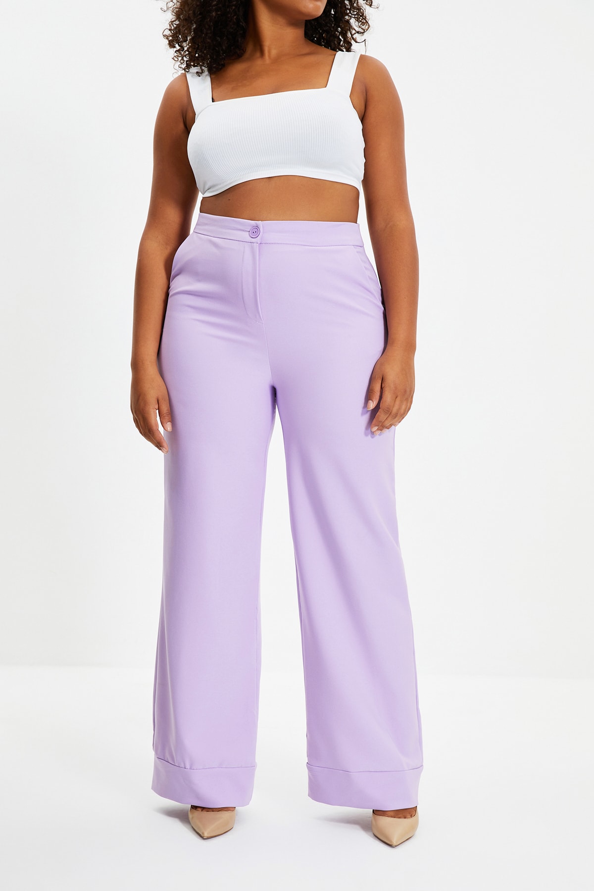 Pantaloni de damă Trendyol Plain