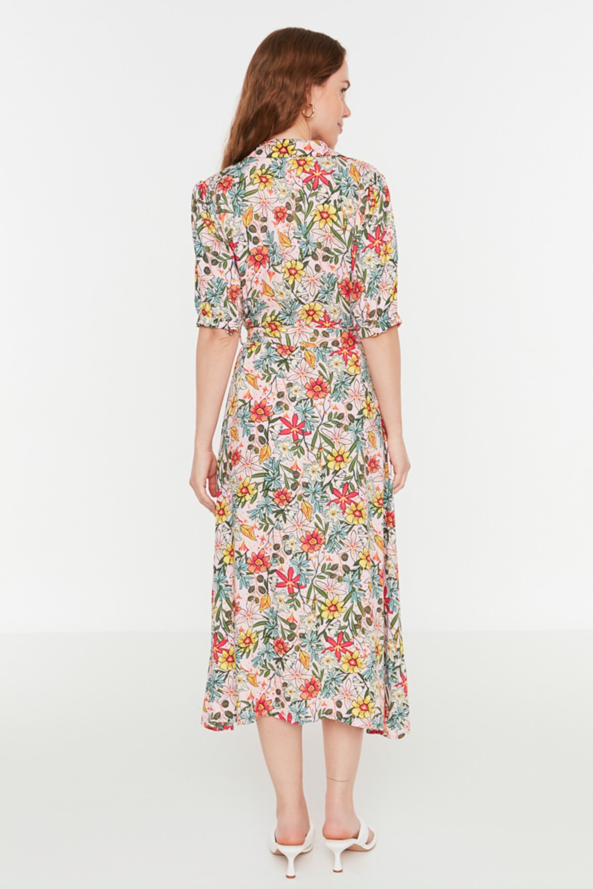 Rochie damă, Trendyol MultiColored BeltEd Shirt Dress