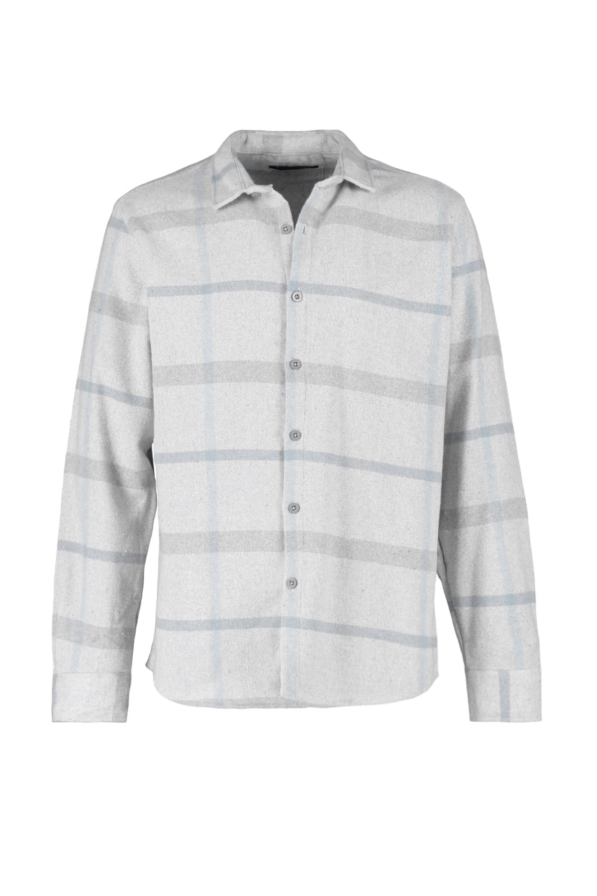 Trendyol Gray Regular Fit Lumberjack Plaid Shirt