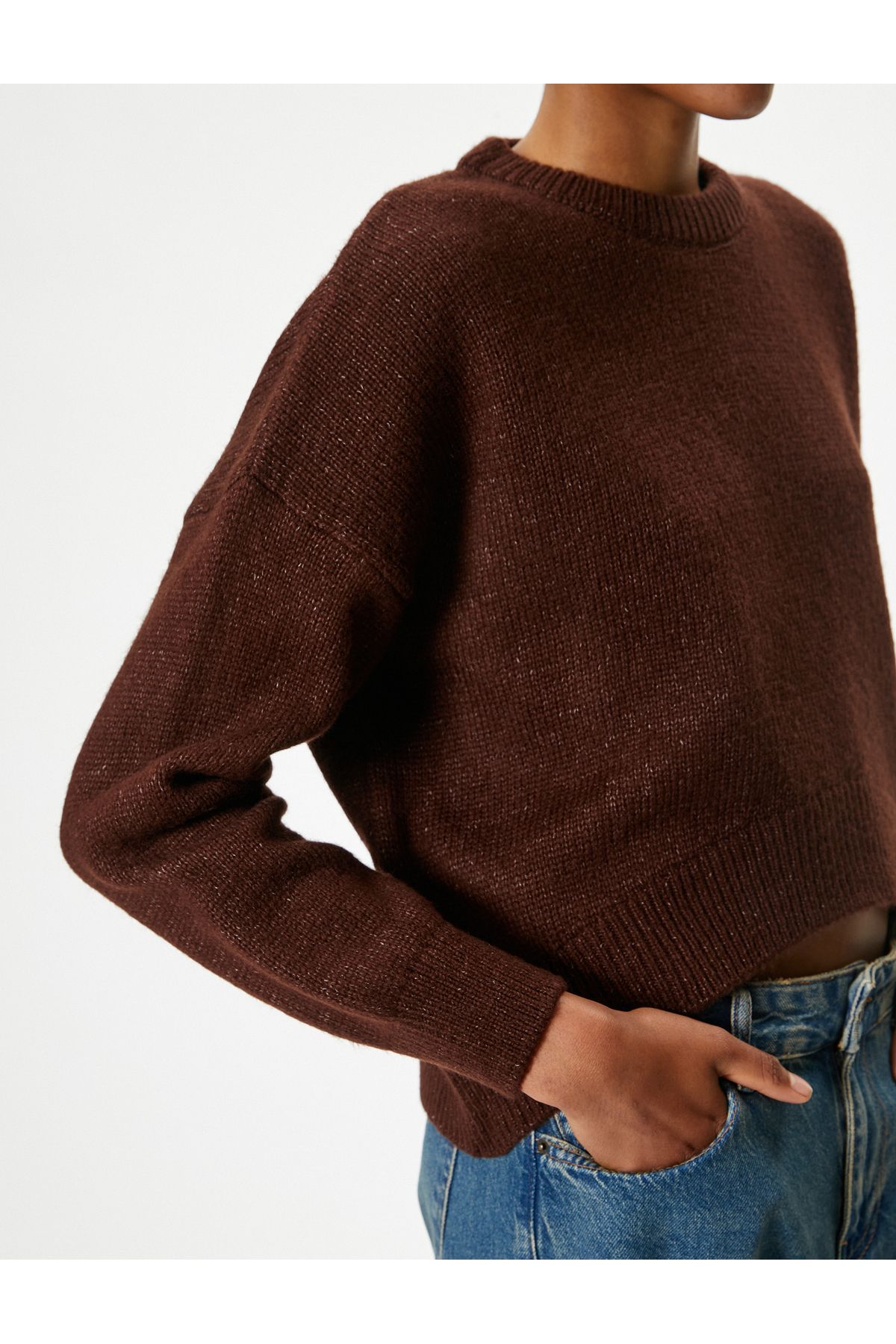 Koton Basic Knitwear Sweater Crew Neck Acrylic Blend Long Sleeve