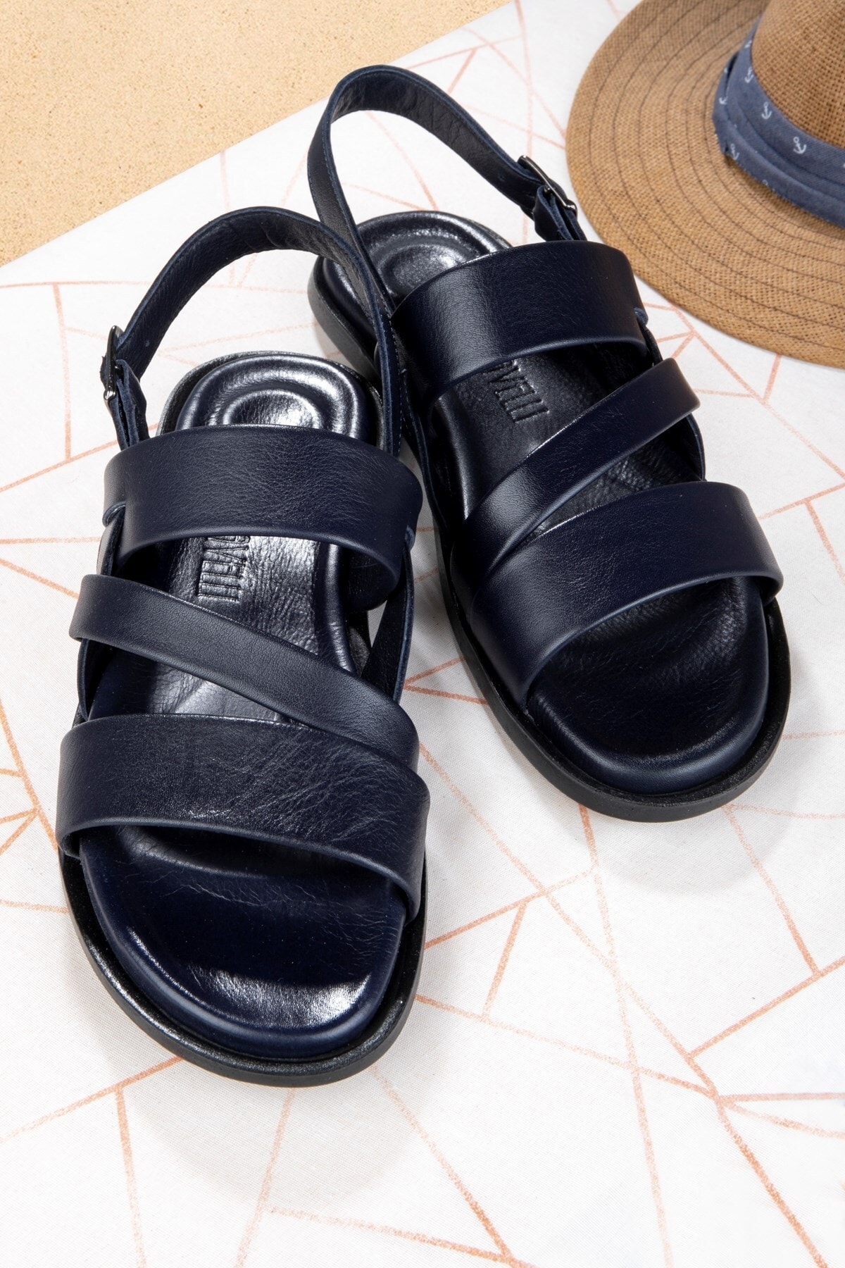 Ducavelli Roma Genuine Leather Men's Sandals, Genuine Leather Sandals, Orthopedic Sole Sandals, Light Leather
