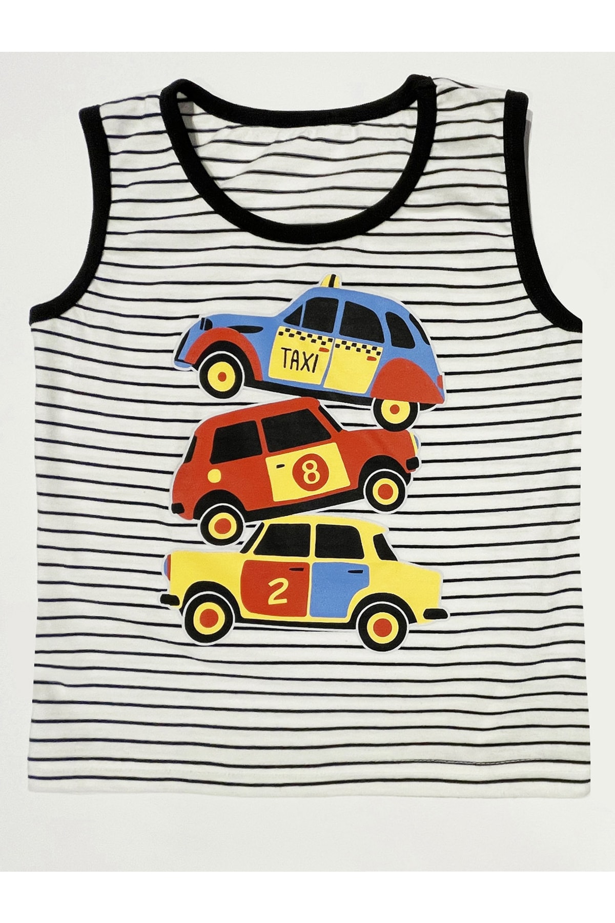 Levně Denokids Taxi Boys Stripe Sleeveless T-shirt