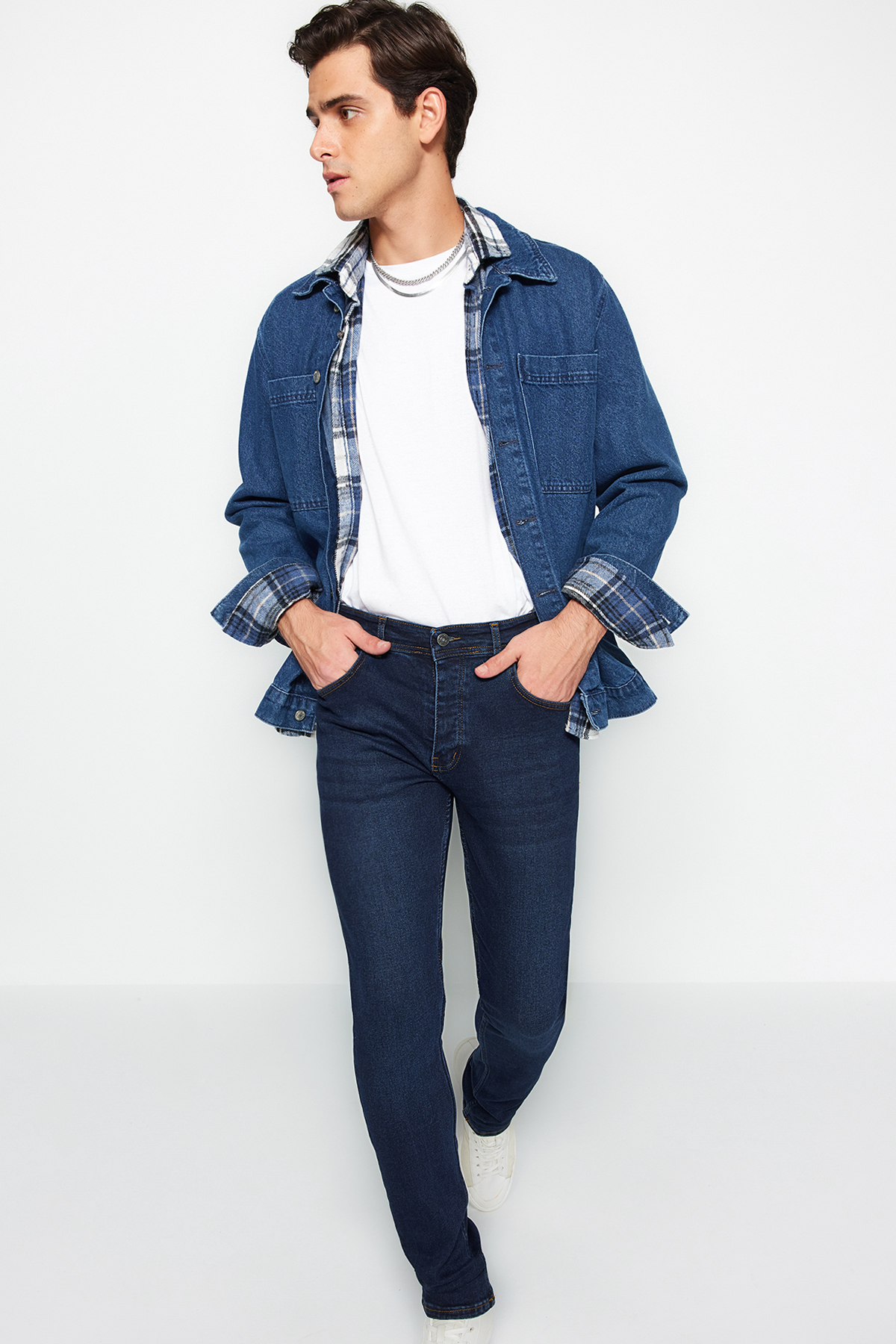 Trendyol Men's Navy Blue Slim Fit Jeans Jeans Trousers