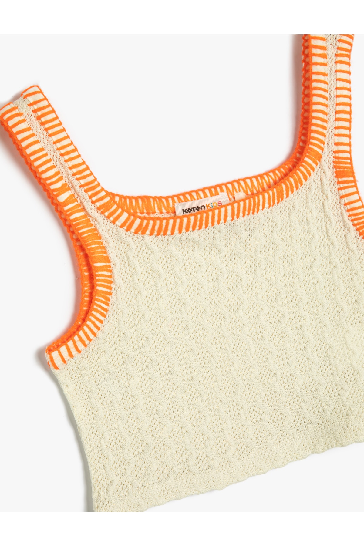 Koton Crochet Crop Top Sleeveless U Neck