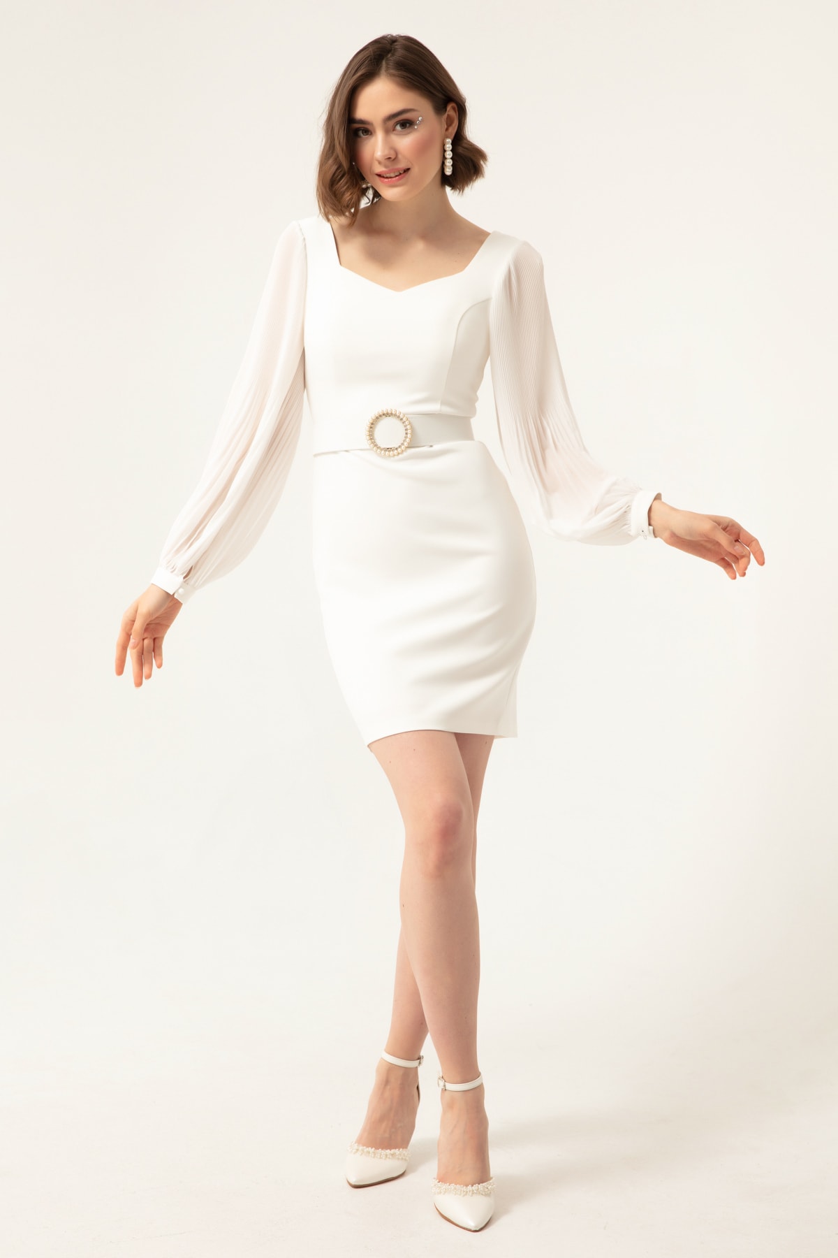 Lafaba Evening & Prom Dress - White - Bodycon