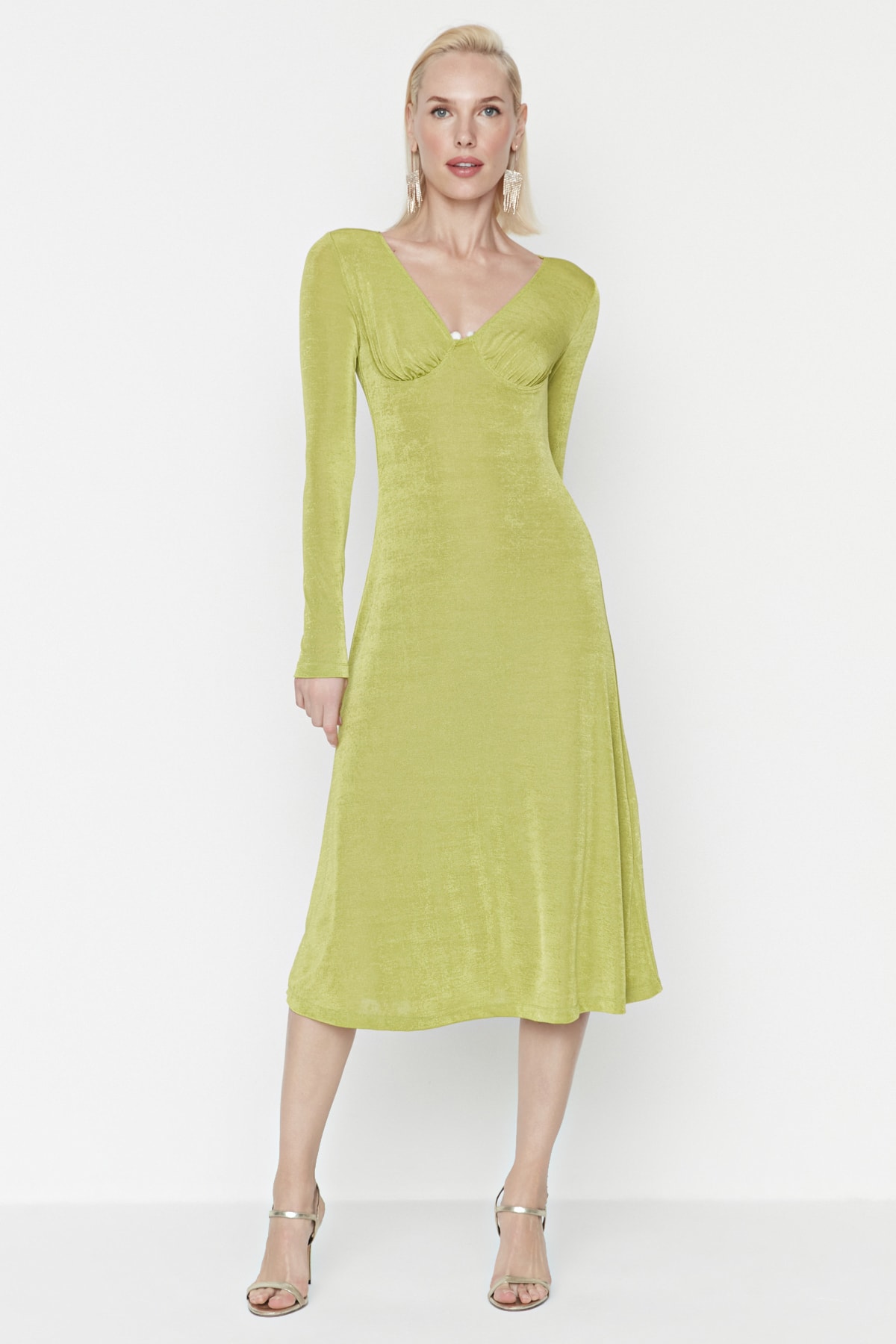 Trendyol Light Green Accesoriu Rochie detaliată