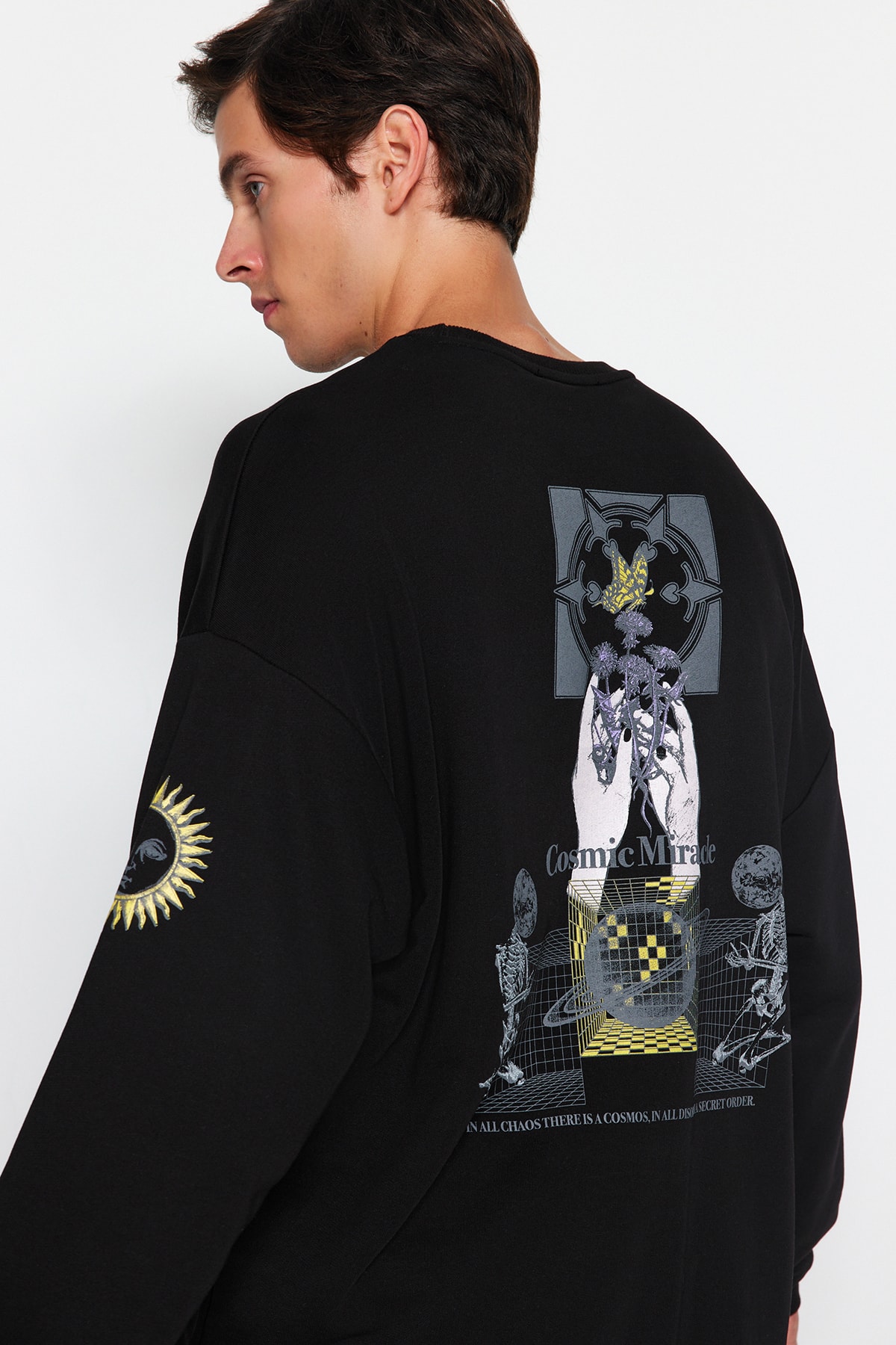 Trendyol Sweatshirt - Black - Oversize