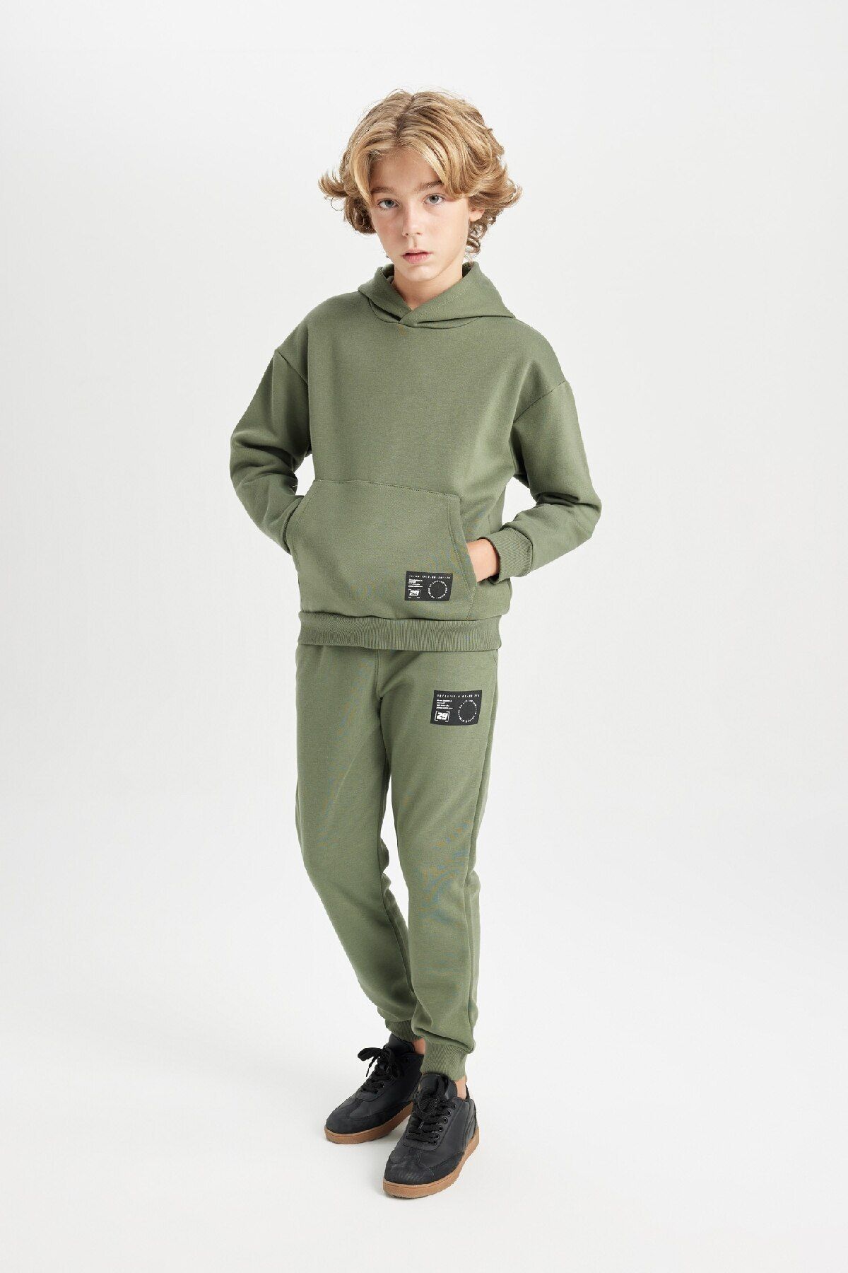 DEFACTO Boys Woven Label School Tracksuit Bottoms