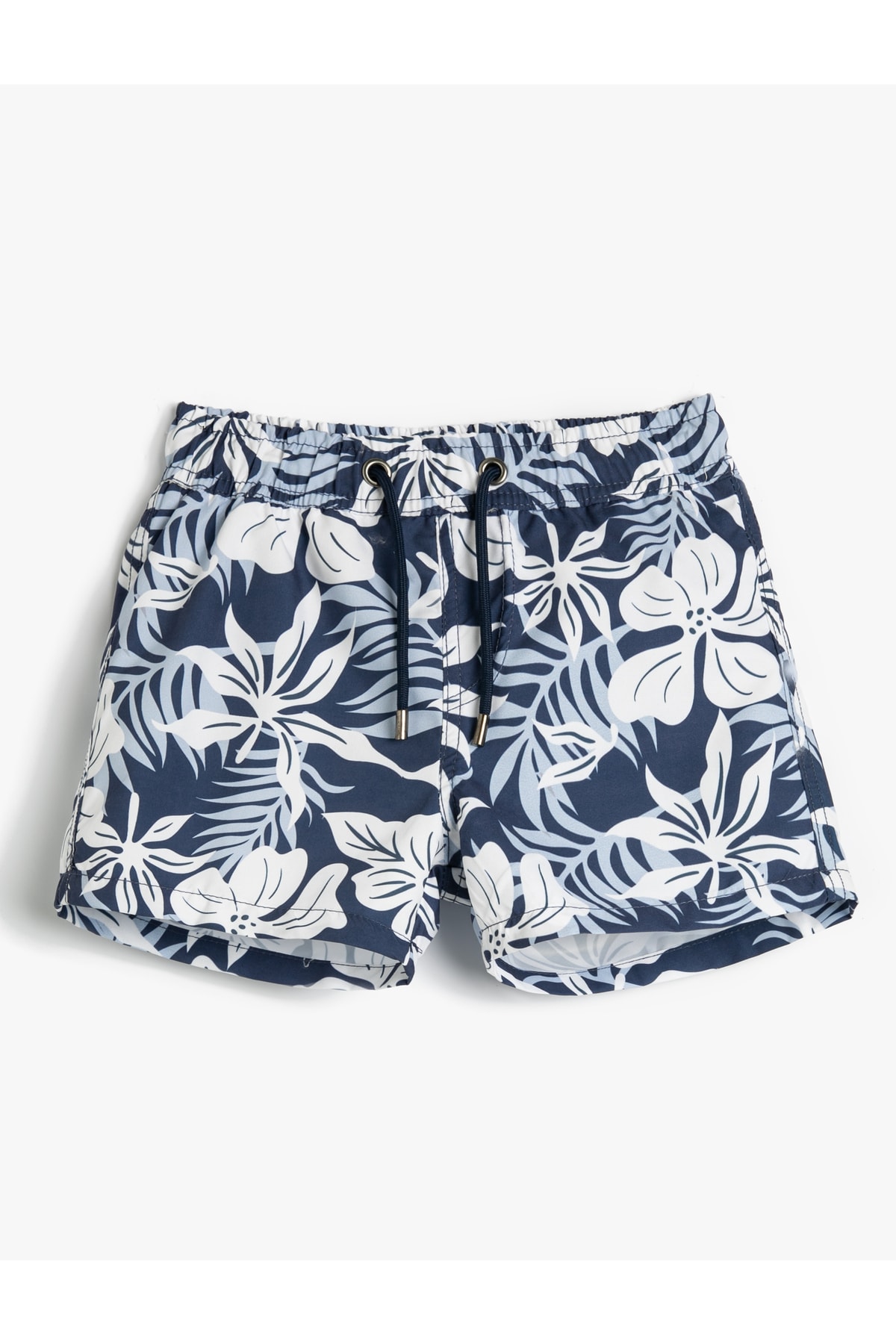 Levně Koton Marine Shorts with Tie Waist Floral Pattern, Mesh Lined.