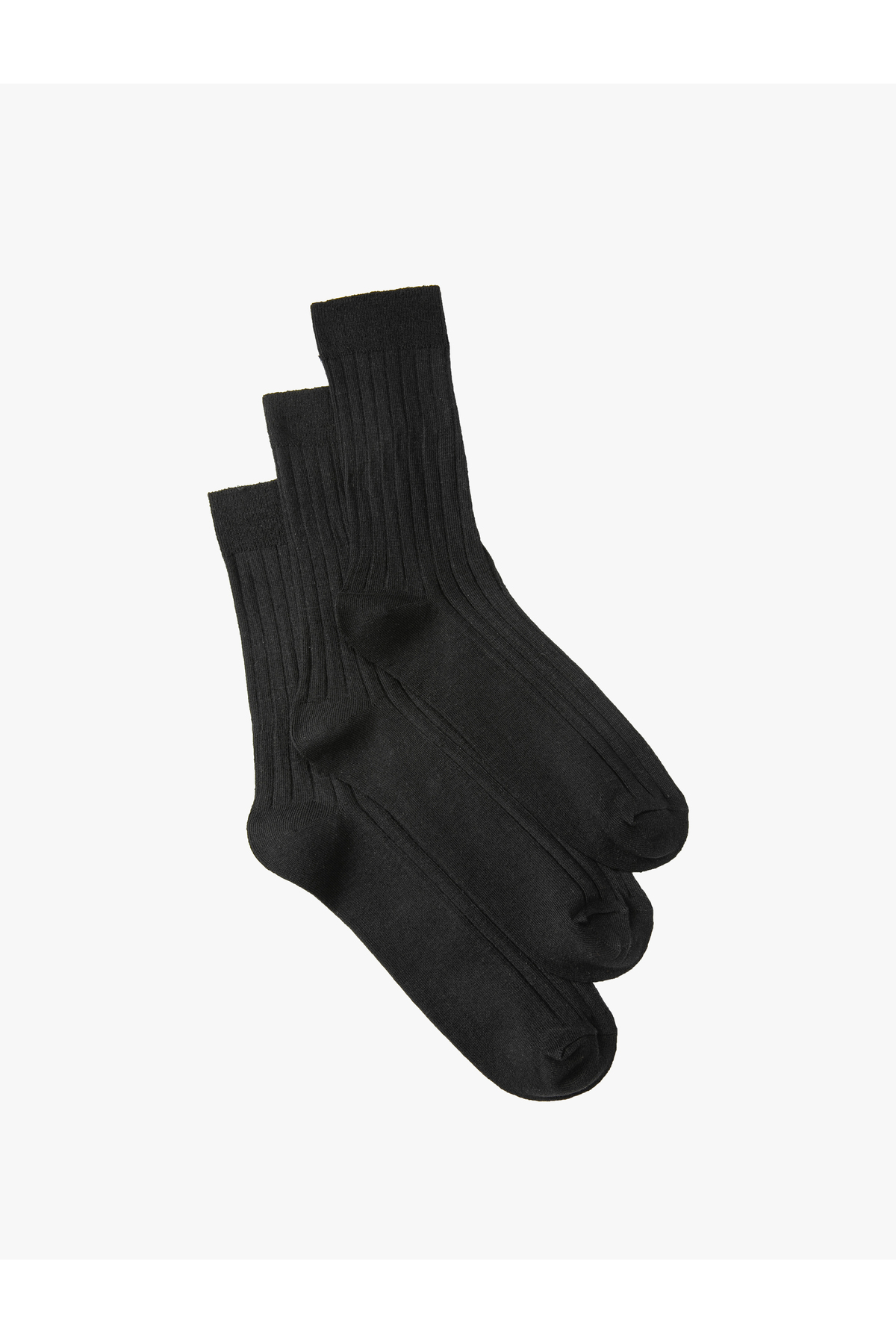 Levně Koton 3-Piece Socket Socks Set Textured Multicolor