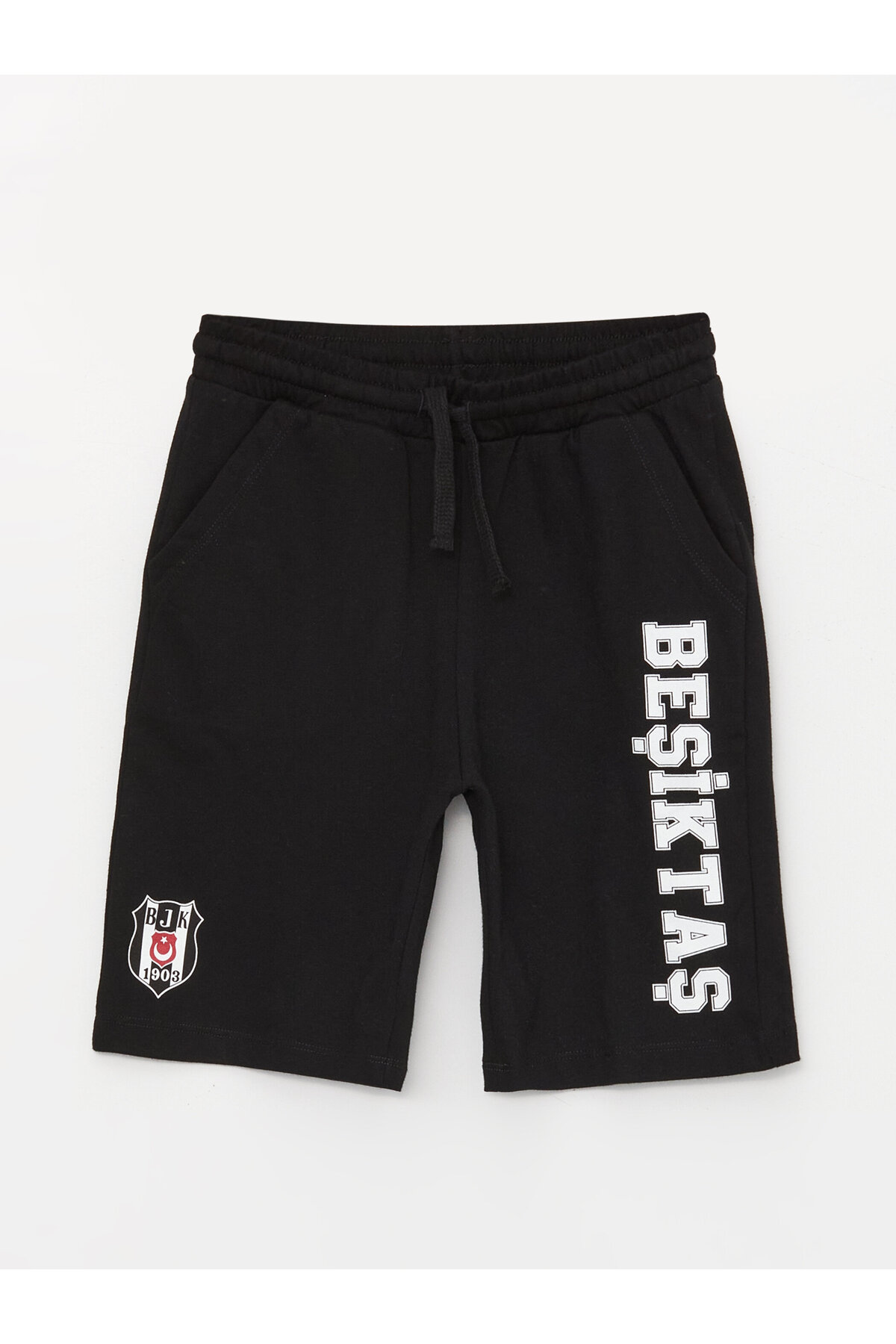 Levně LC Waikiki Boys' Elastic Waist Beşiktaş Printed Shorts