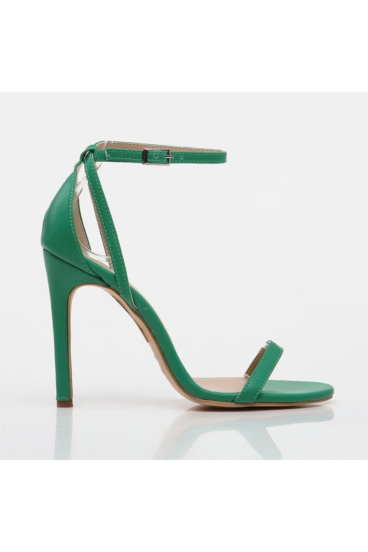 Levně Hotiç Women's Green Heeled Sandals