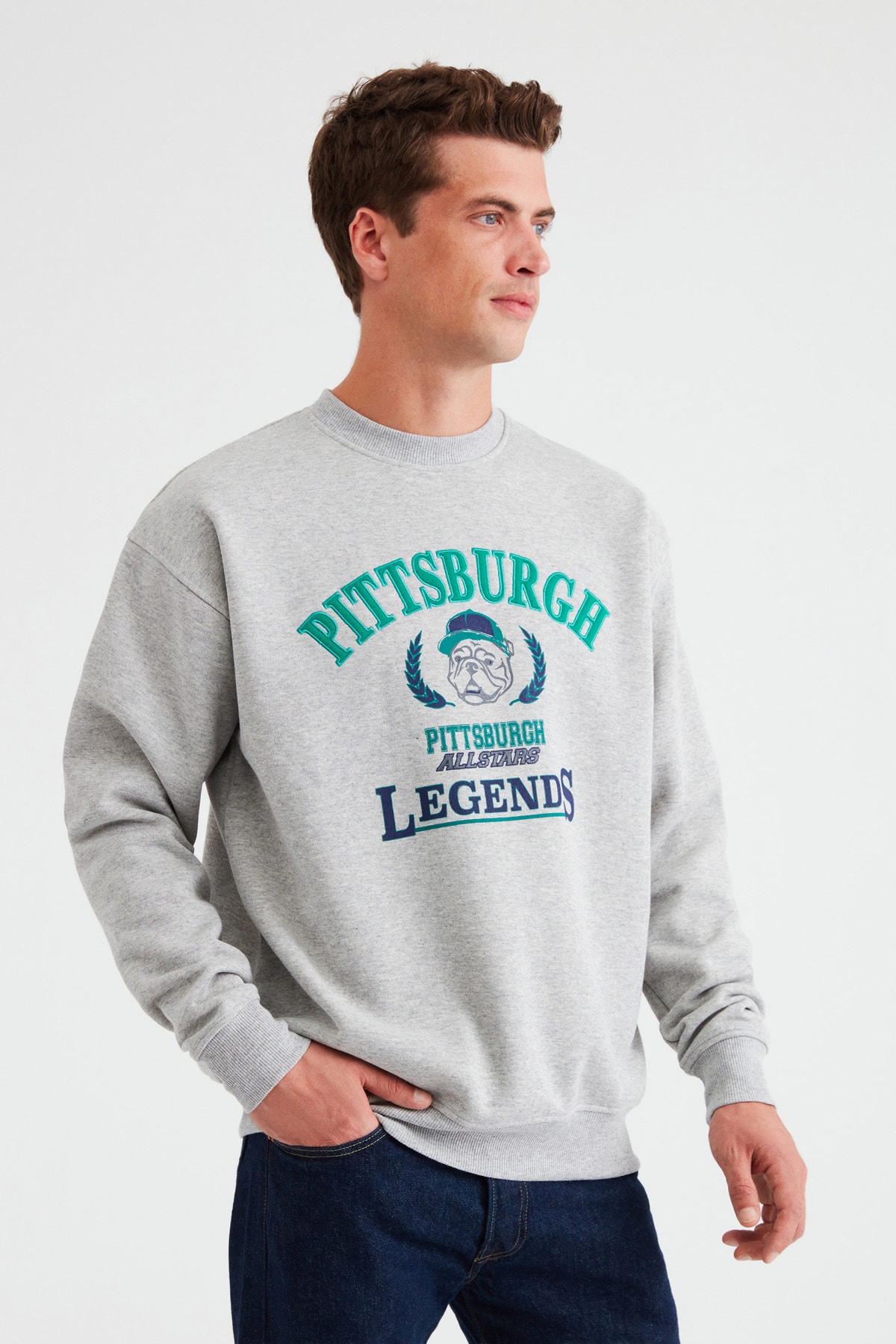 GRIMELANGE Legends Oversized Graymelange Sweatshir