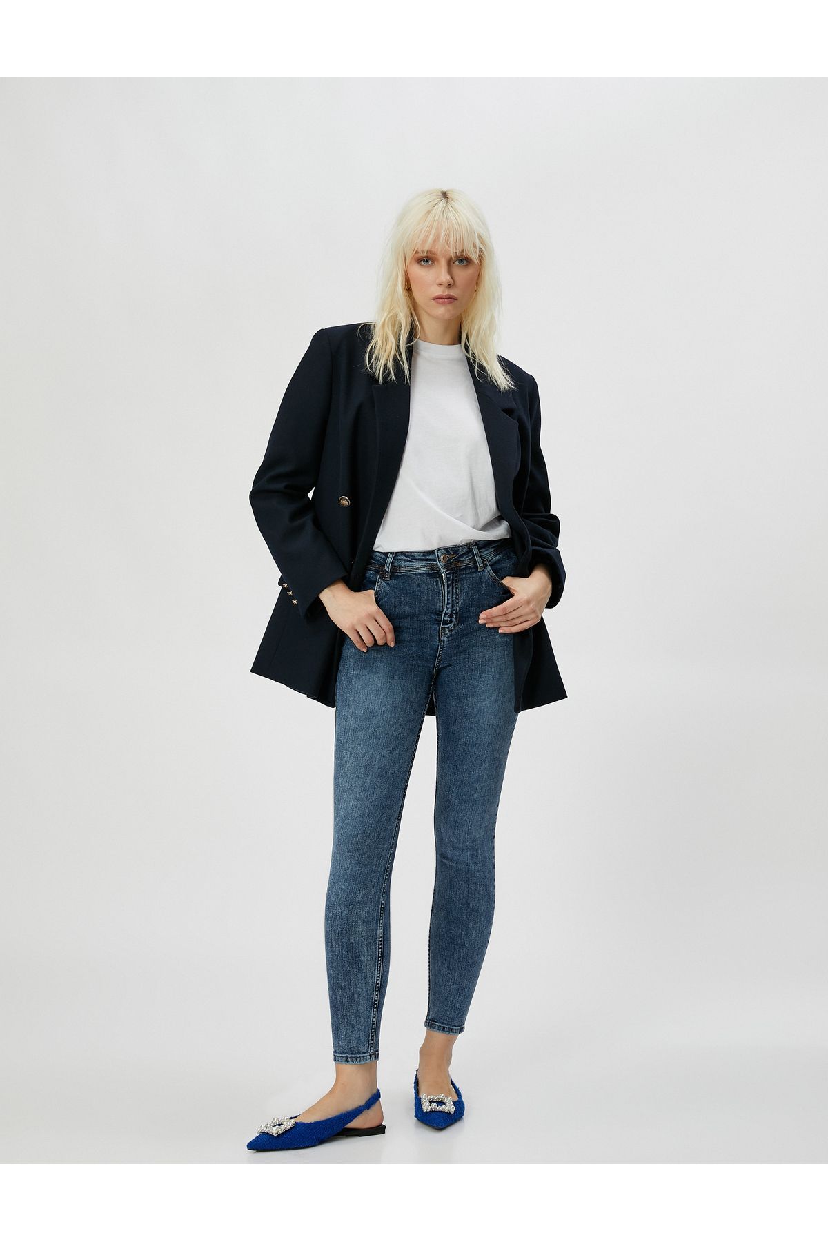 Koton Džínsy s vysokým pásom Úzke nohy - Carmen Jeans