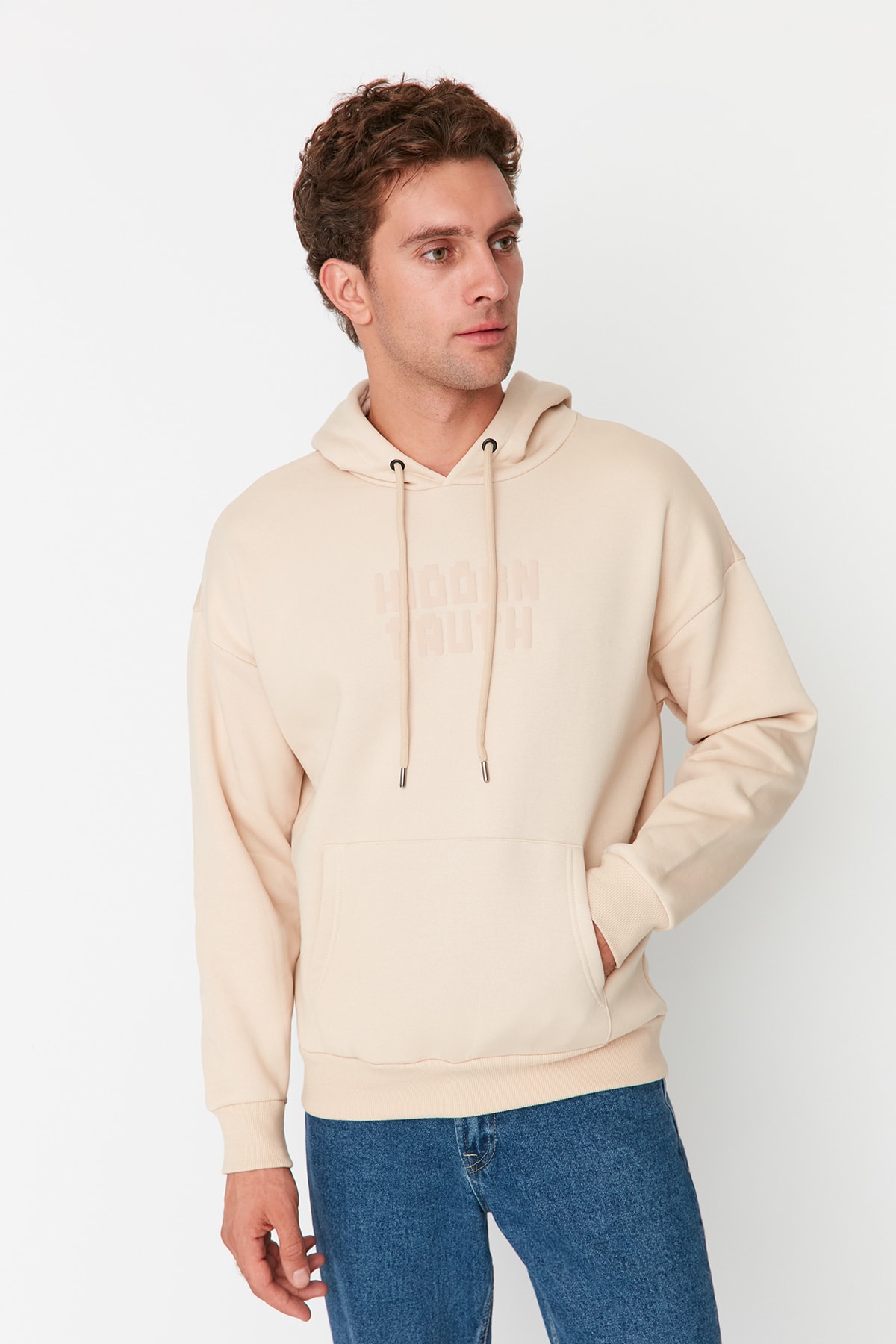 Trendyol Sweatshirt - Gray - Oversize