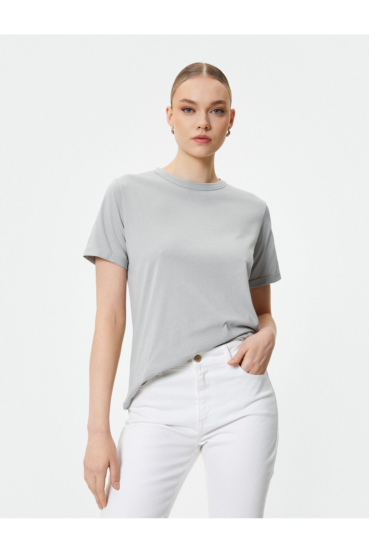 Koton Basic T-Shirt Crew Neck Short Sleeve Cotton