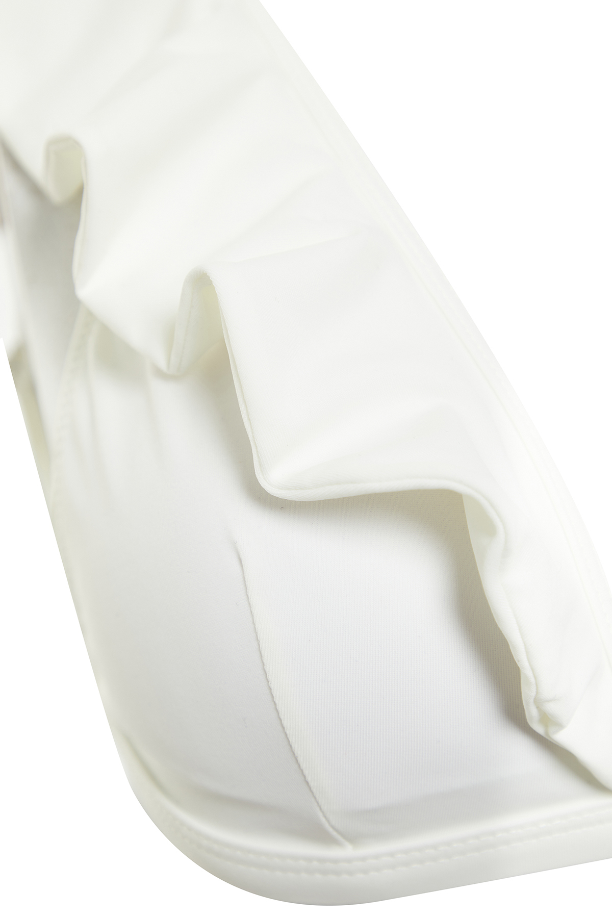 Trendyol Ecru Triangle Frilly Bikini Top