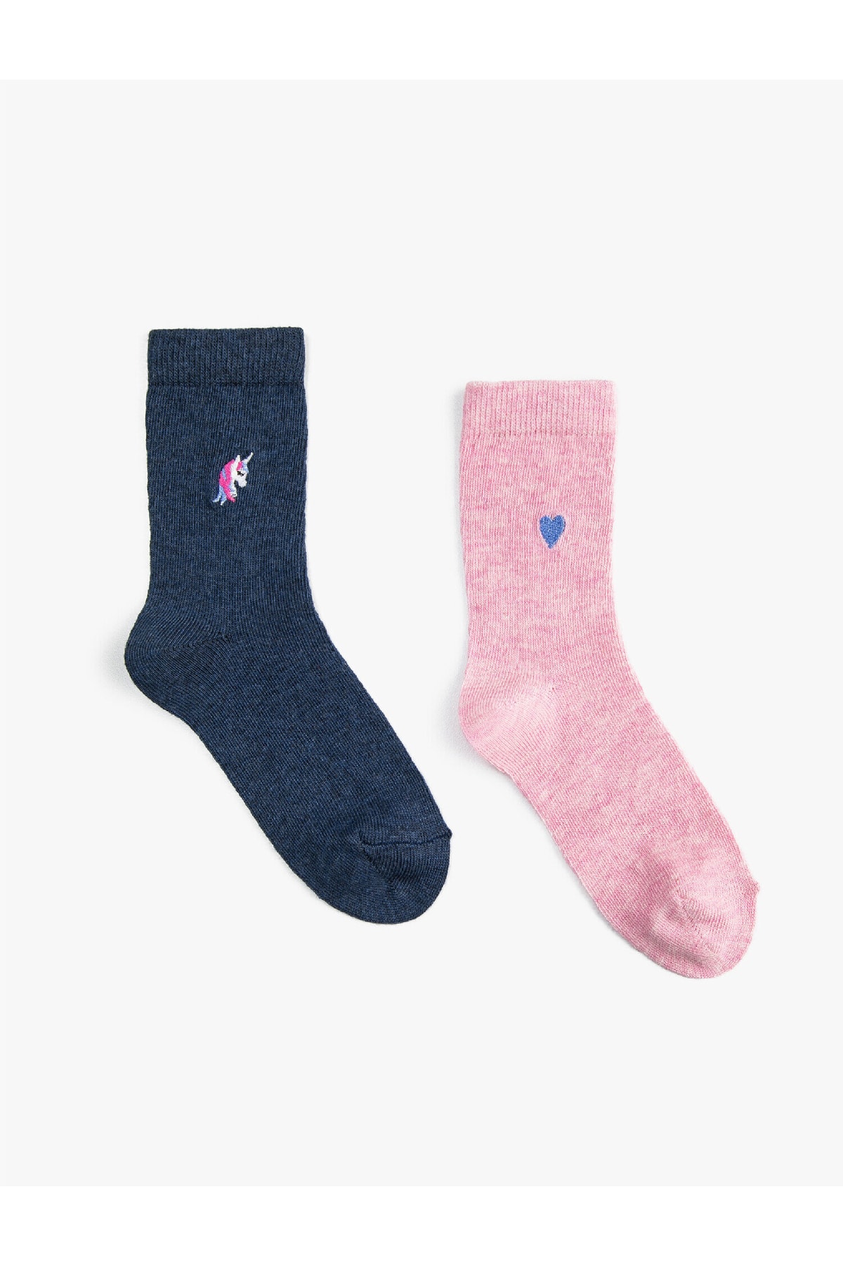 Levně Koton Set of 2 Unicorn Embroidered Socks