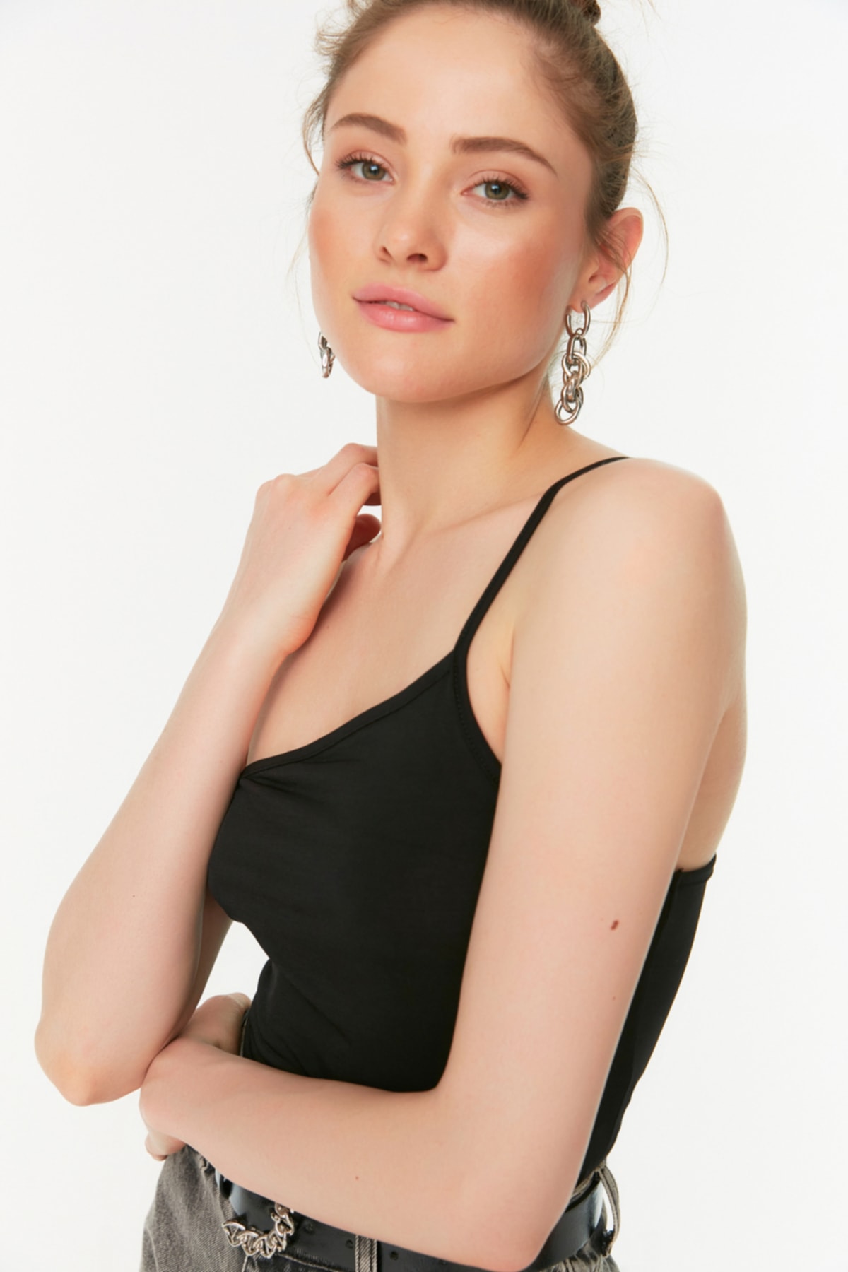 Trendyol Blouse - Black - Slim fit