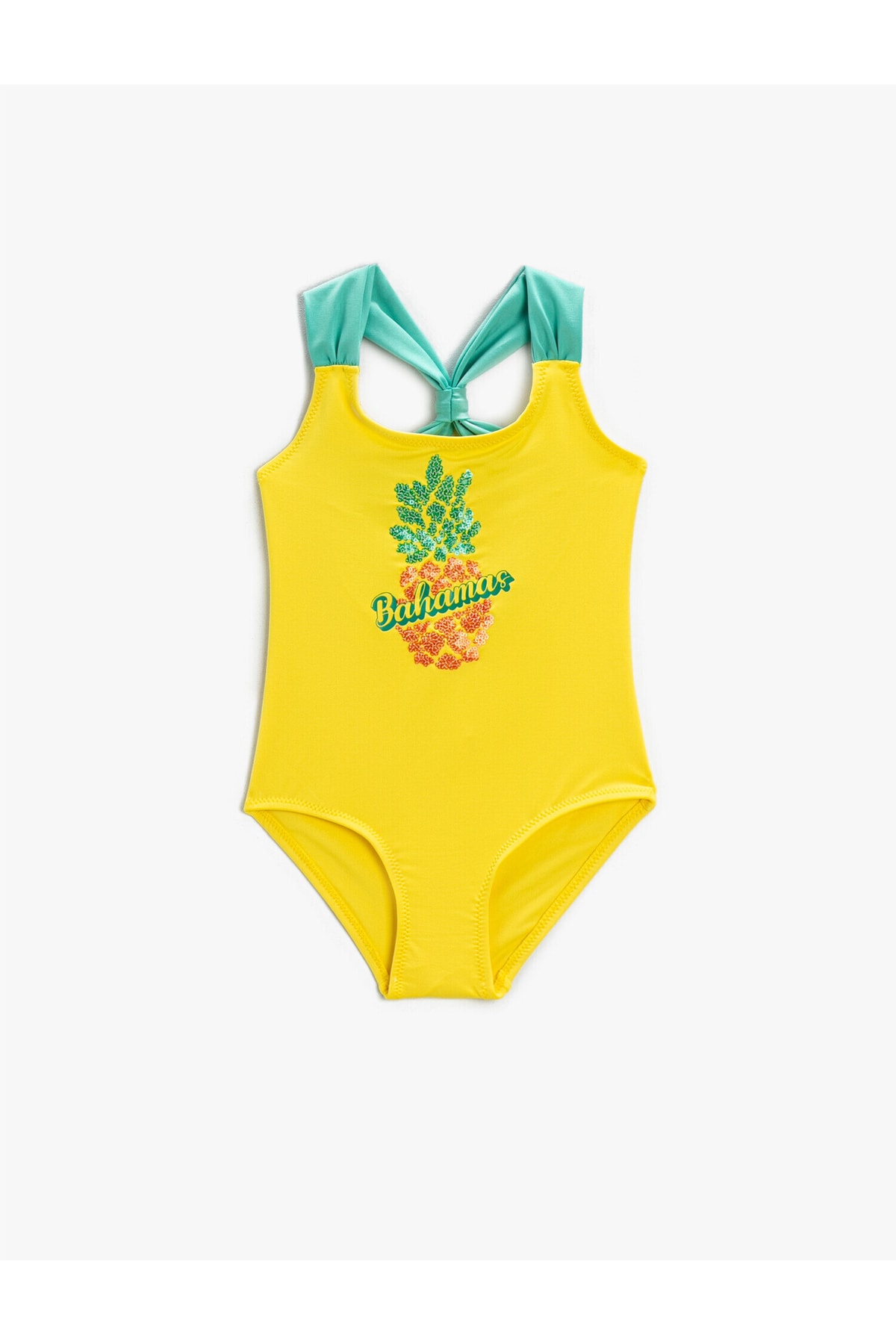 Levně Koton Swimsuit Stamp Detail Pineapple Printed