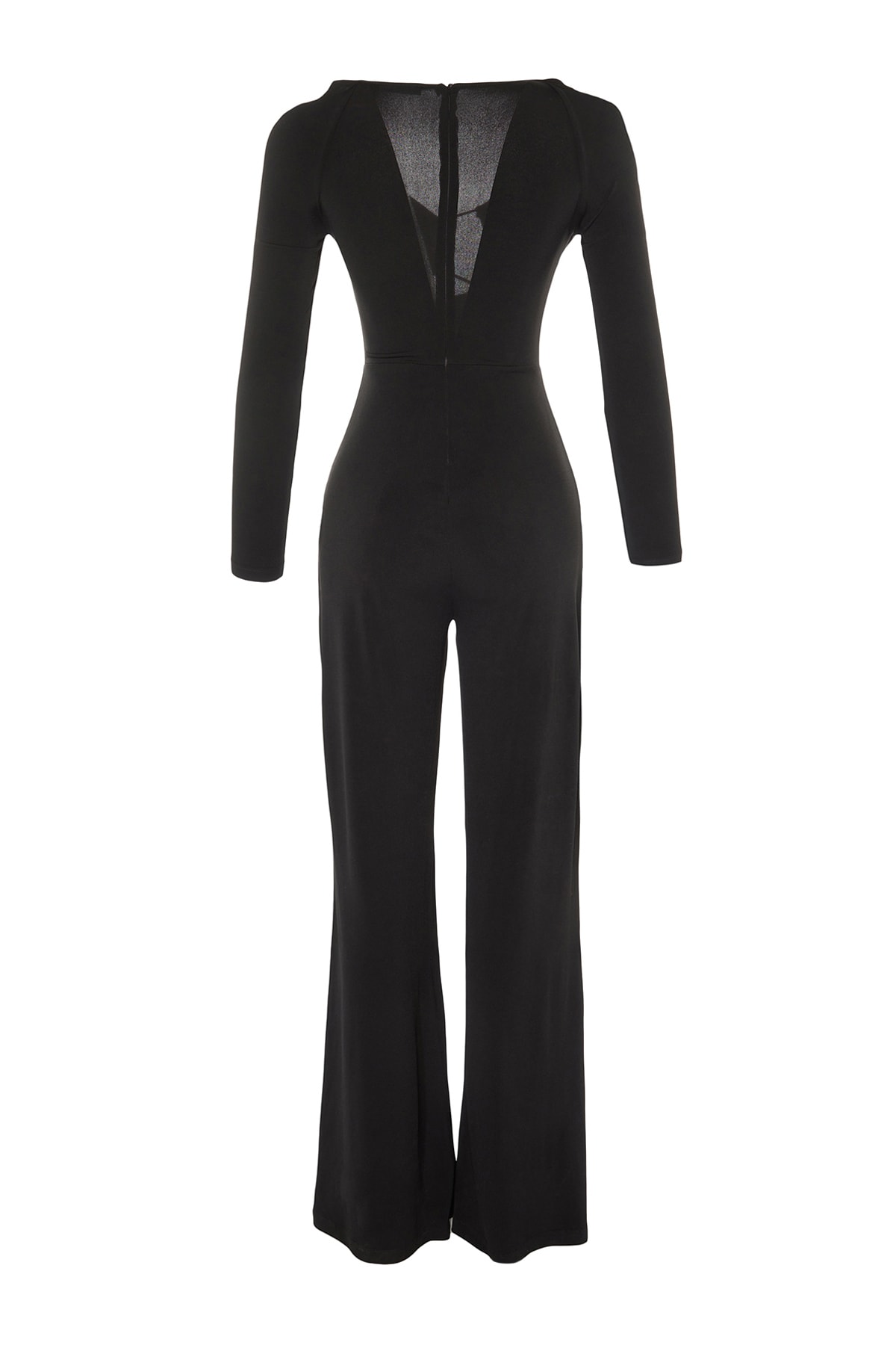 Trendyol Black Asymmetrical Collar Detailed Jumpsuit