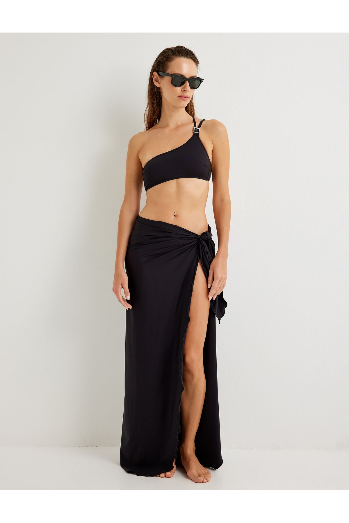 Koton Pareo Skirt Midi with Tie Detail