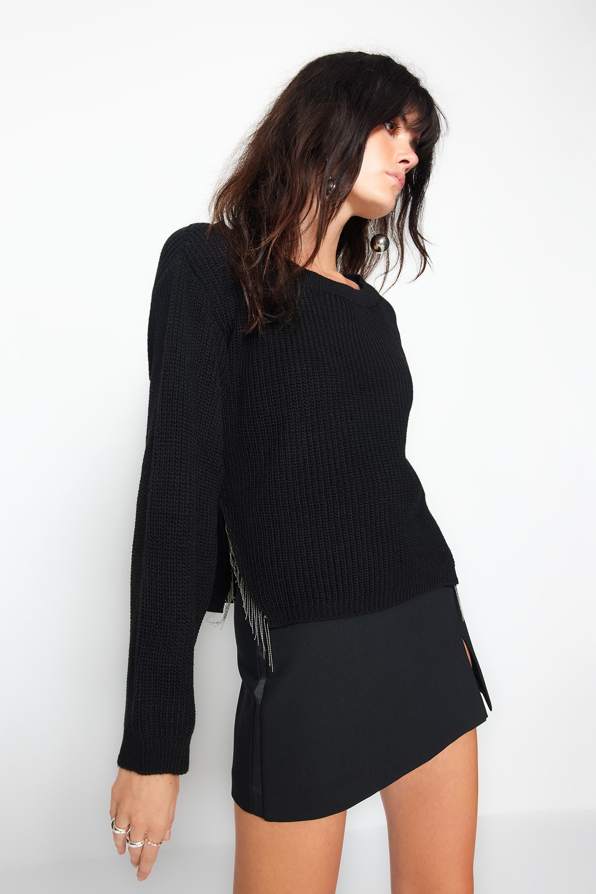 Trendyol Sweater - Black - Regular fit