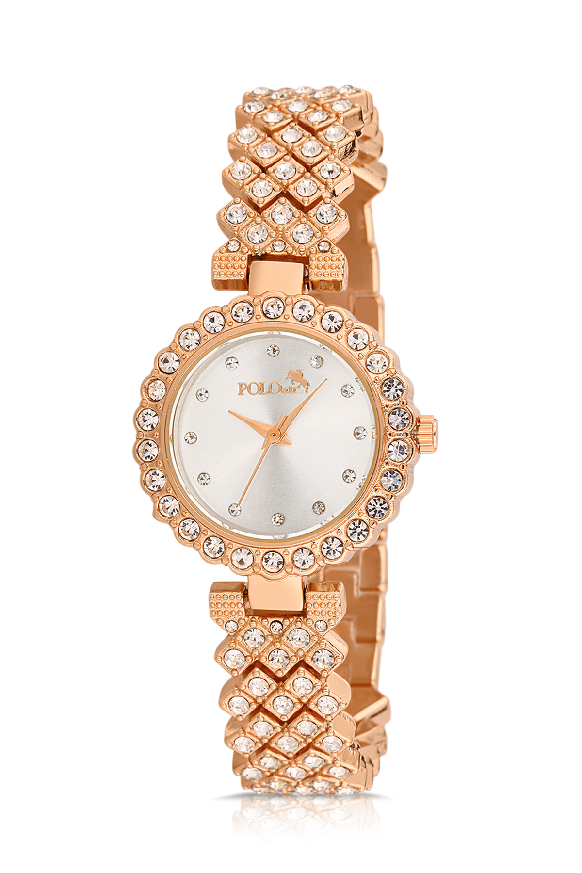 Polo Air Luxury Stone Elegant Women's Wristwatch Copper Color