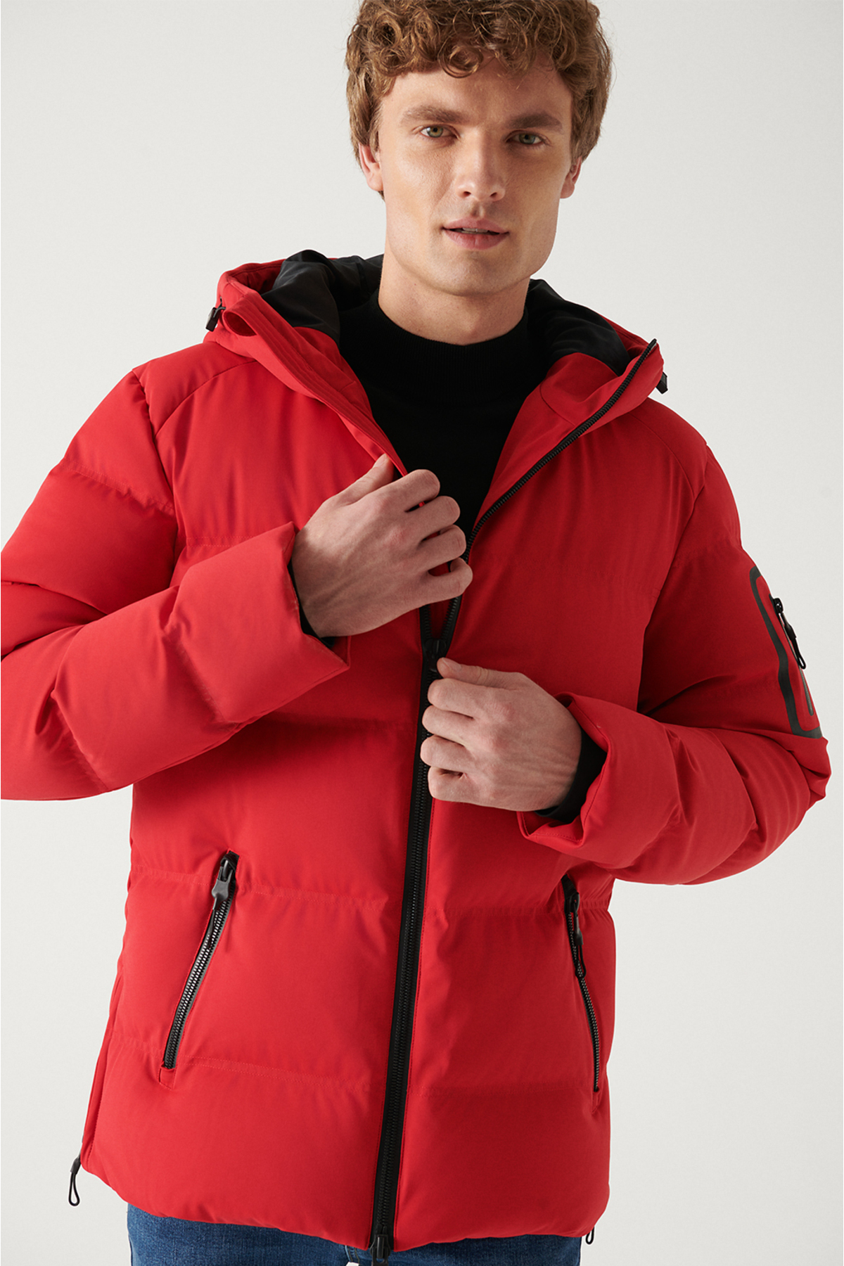 Levně Avva Men's Red Thermal Water Repellent Windproof Puffer Jacket