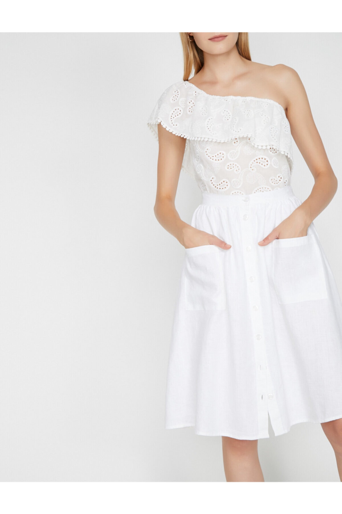 Koton Skirt - White - Midi