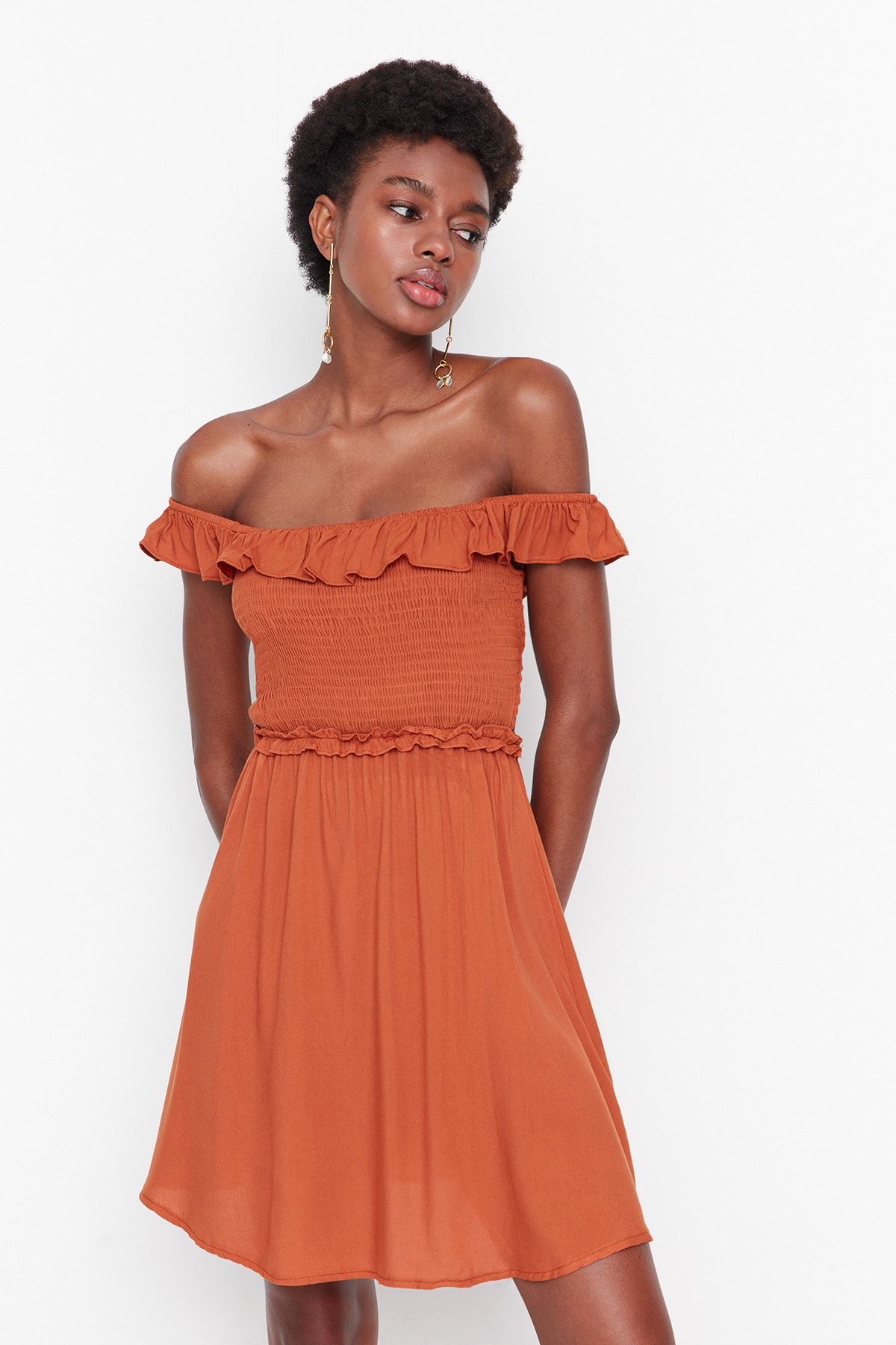 Trendyol Dress - Brown - Basic