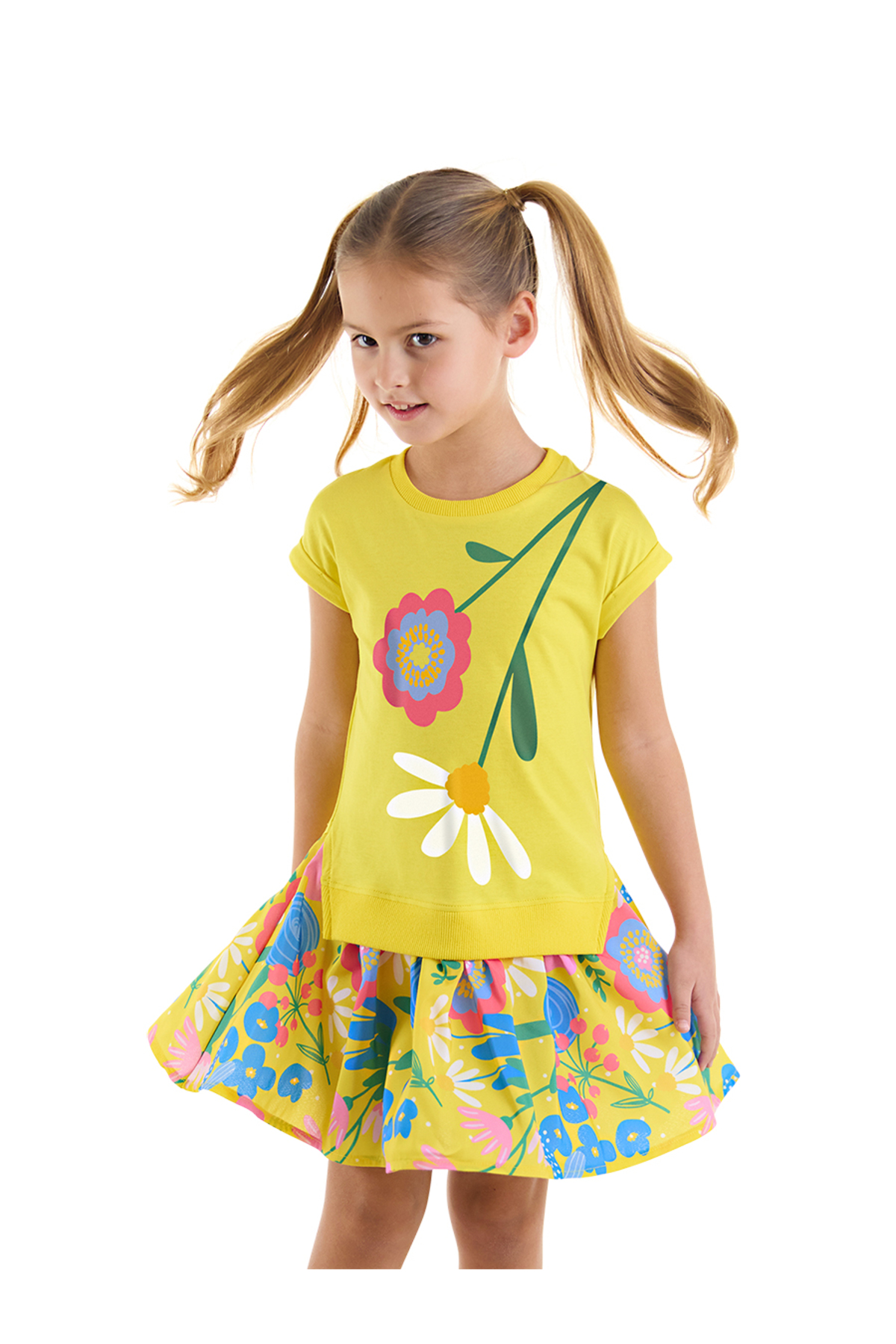 Mushi Yellow Flower Girl Dress