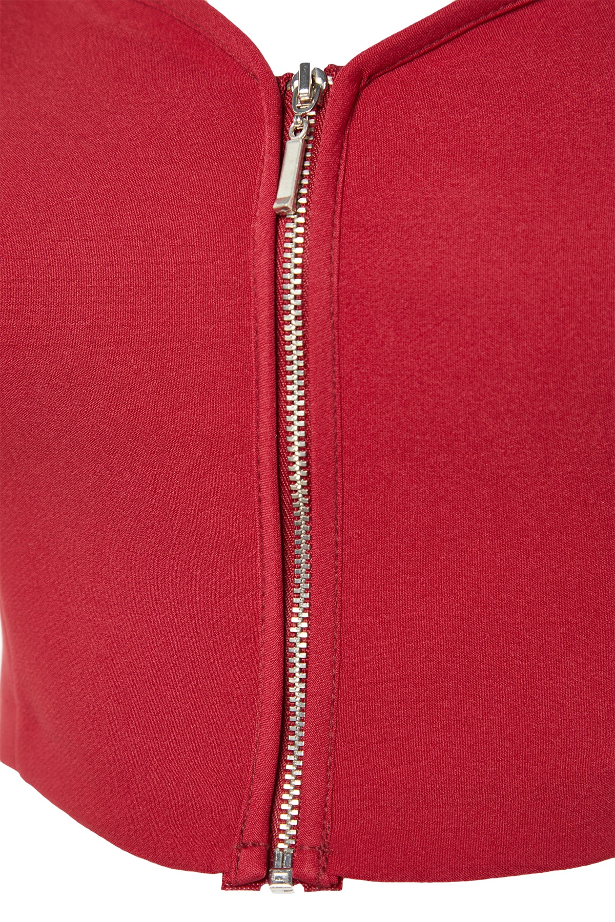 Trendyol Claret Red Crop Woven Blouse