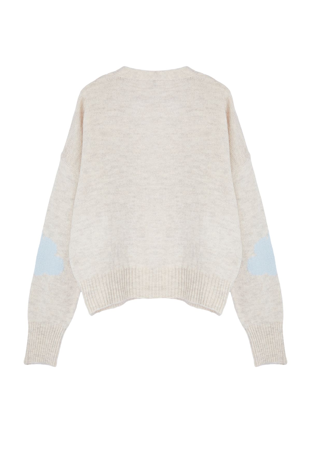 Trendyol Stone Soft Textured Cloud Patterned Knitwear Cardigan