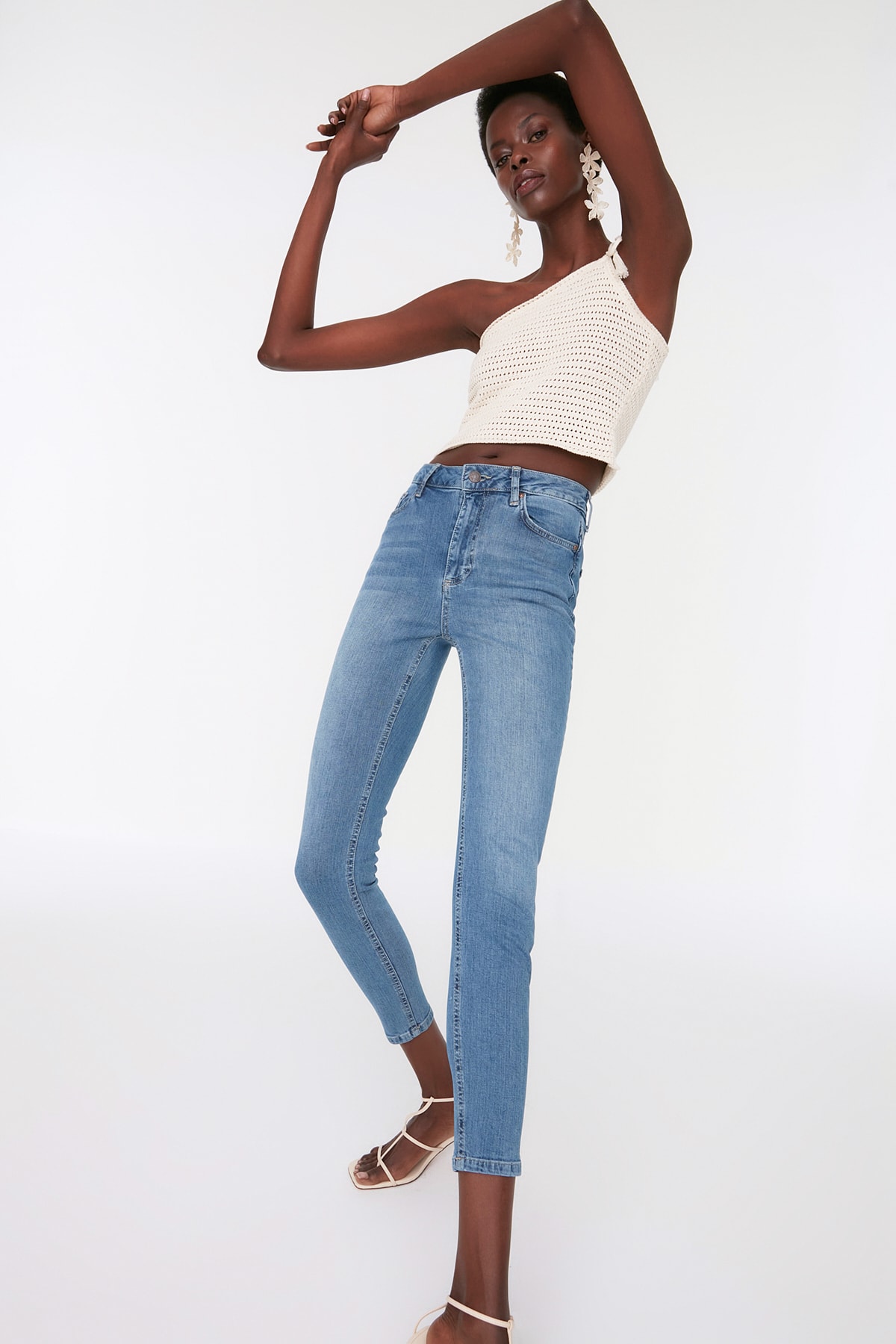 Trendyol Blue High Waist Skinny Jeans