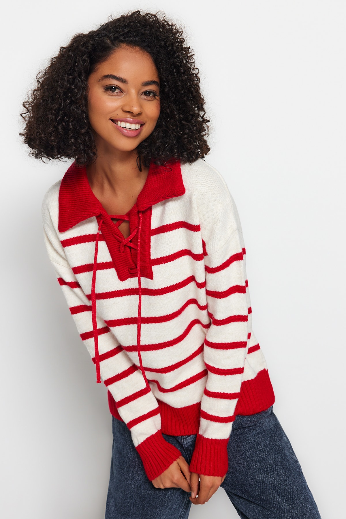 Trendyol Sweater - Red - Regular fit