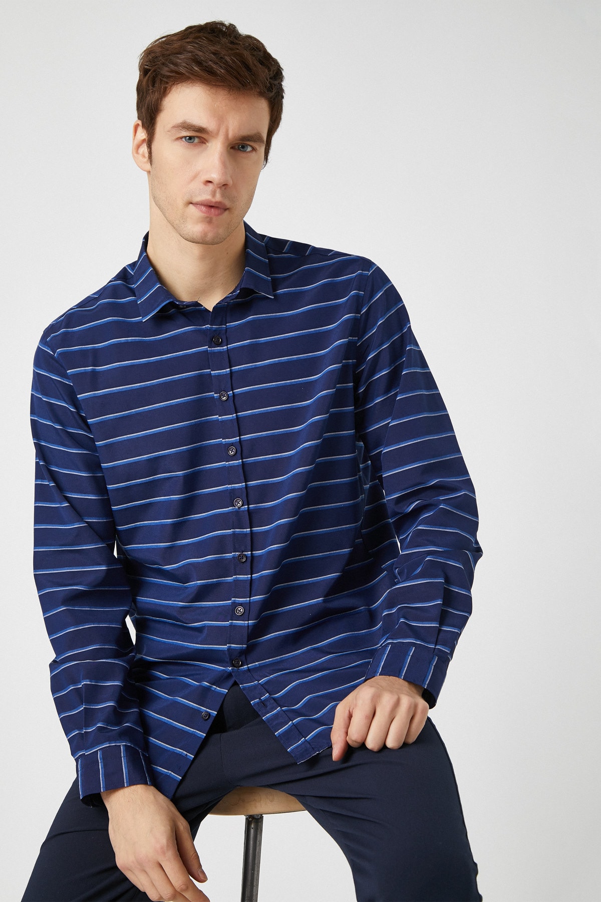 Koton Shirt - Dunkelblau - Regular fit