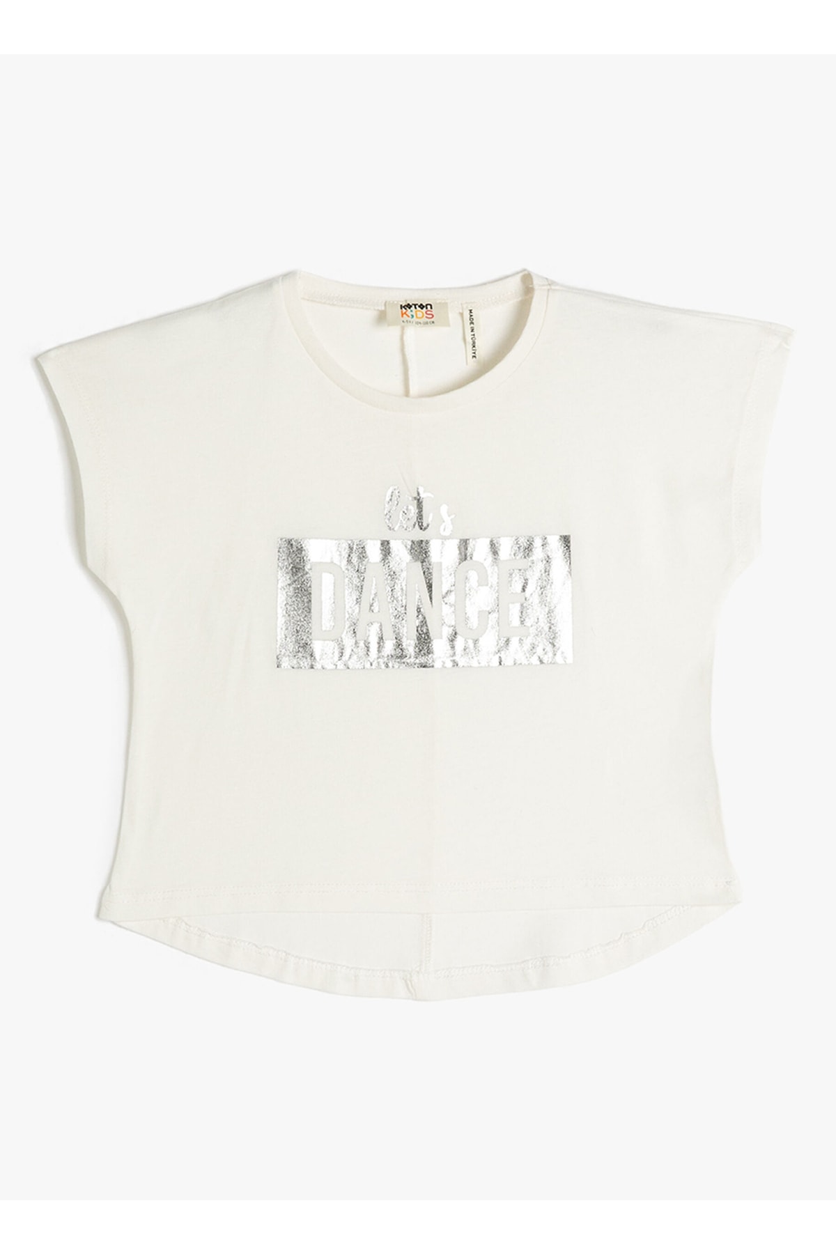 Levně Koton Printed Ecru Girls' T-Shirt 3skg10043ak