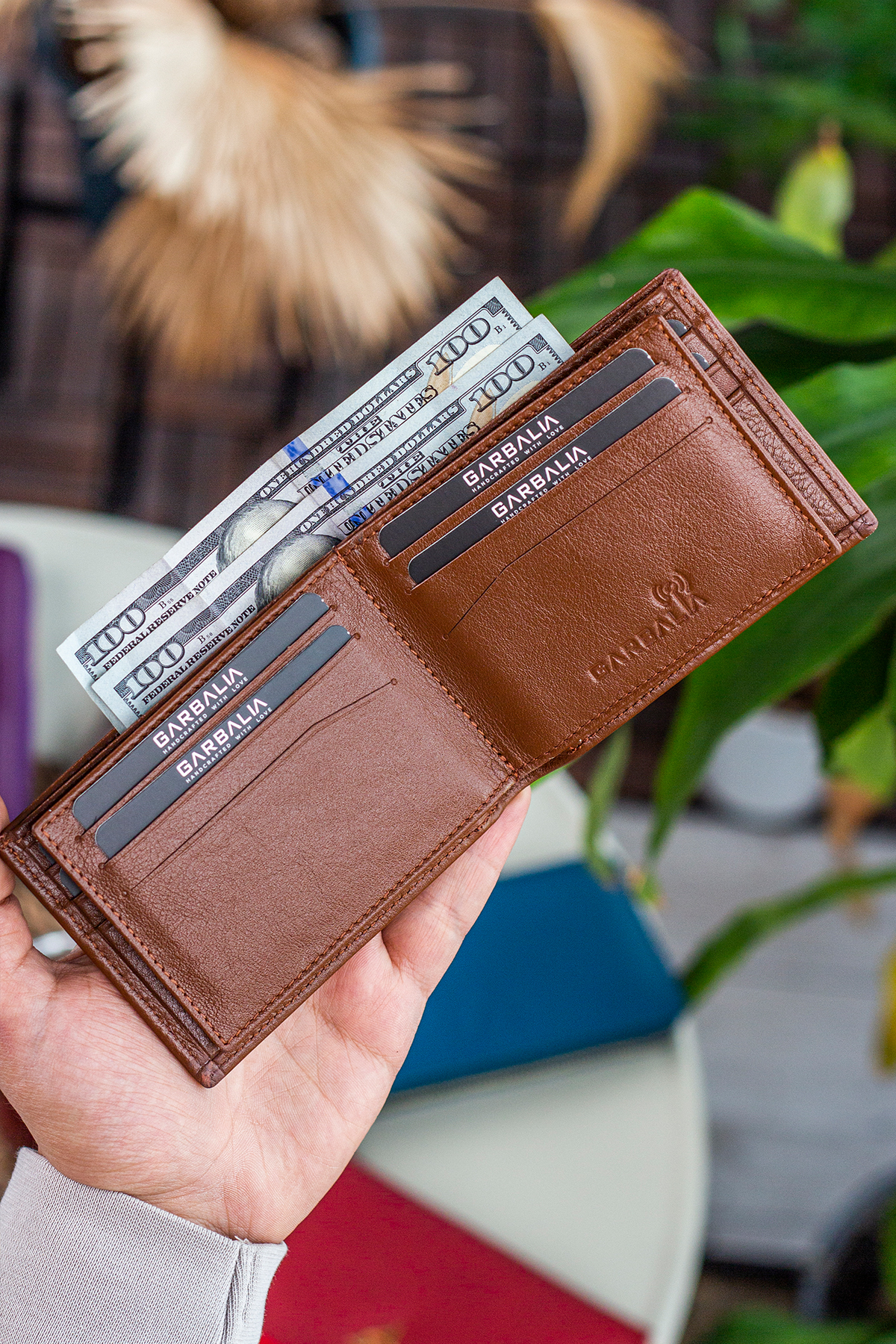 Garbalia Arsenal Genuine Leather Men's Wallet with Rfid Blocker Horizontal Ging