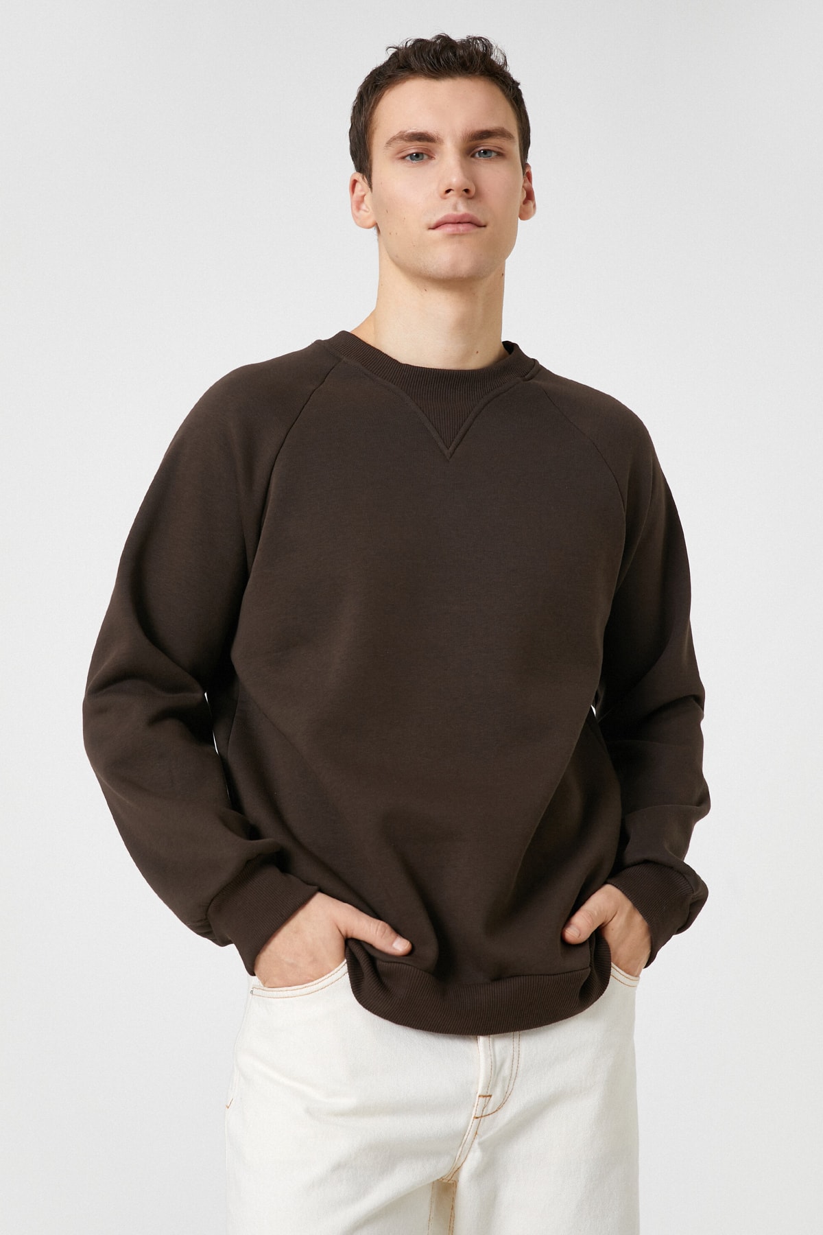 Koton Men's Brown Sweatshirt