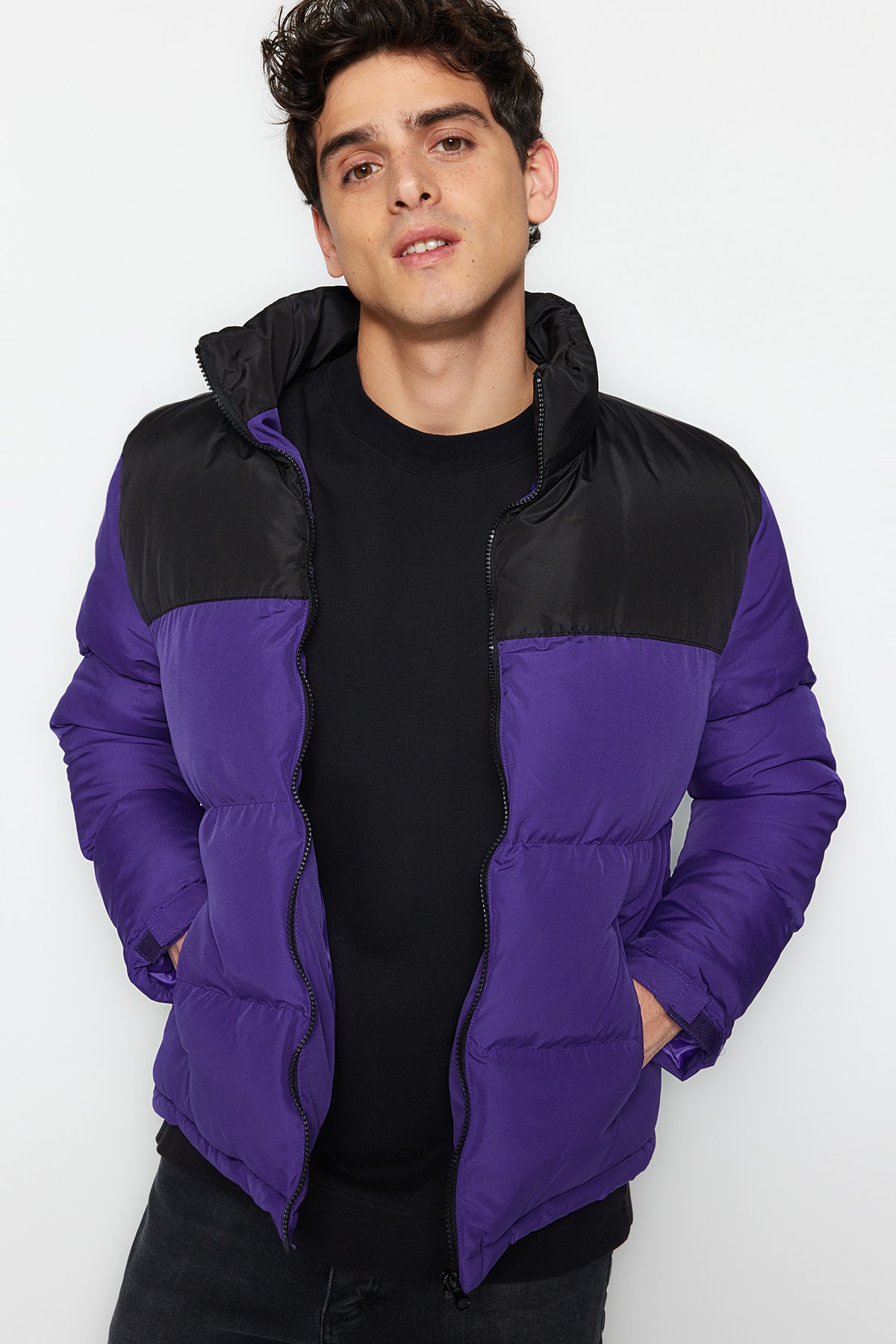Trendyol zimná bunda - fialová - puffer