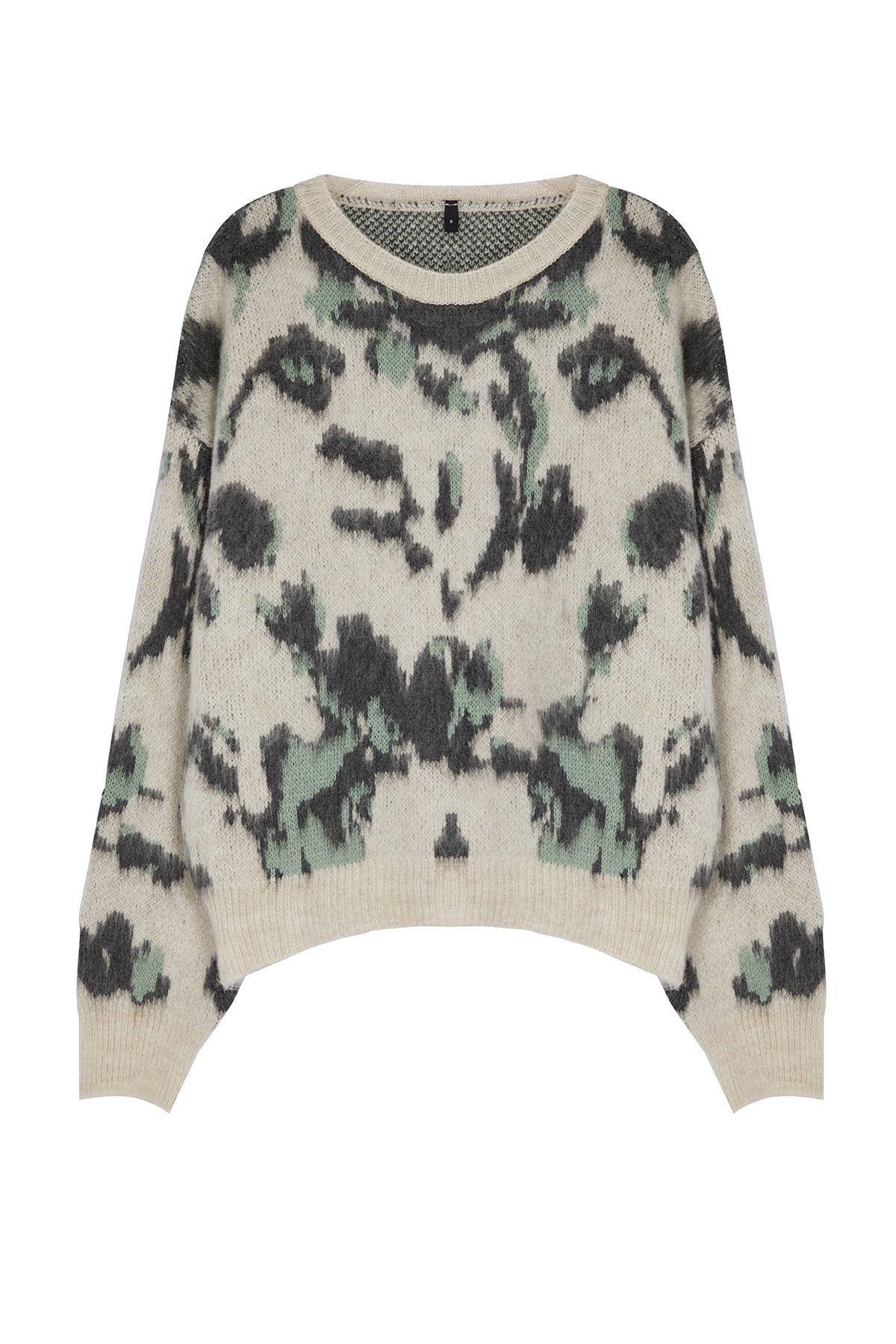 Trendyol Stone Soft Textured Crew Neck Knitwear Sweater