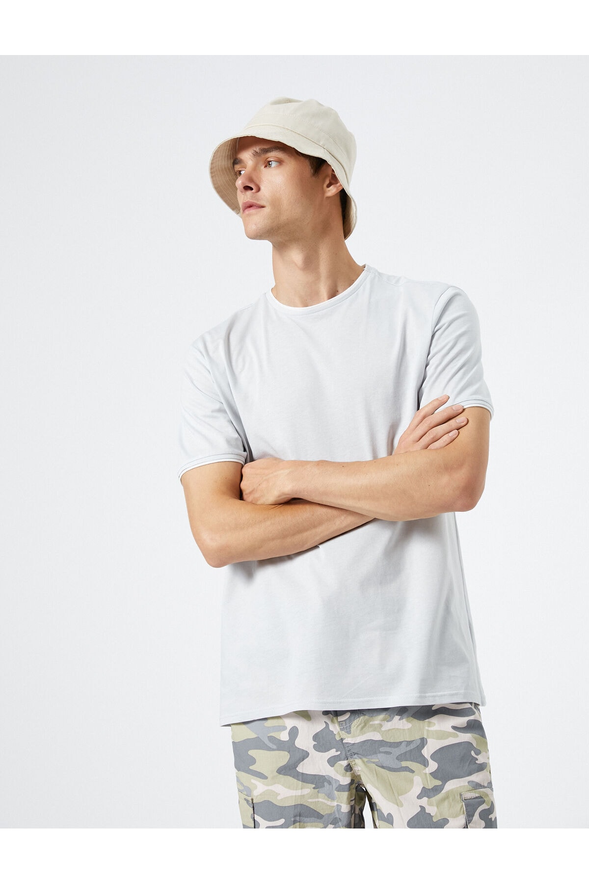 Koton Basic T-Shirt Crew Neck Short Sleeve Cotton